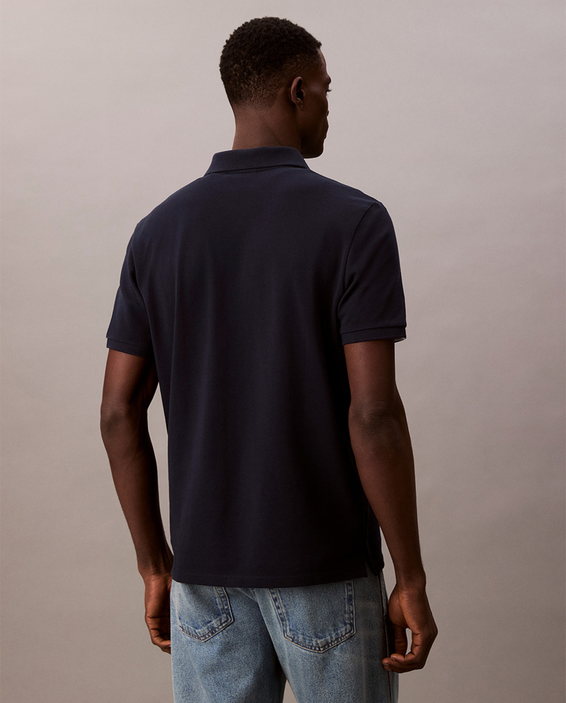 Polo Piqué com Logótipo Azul-marinho-2