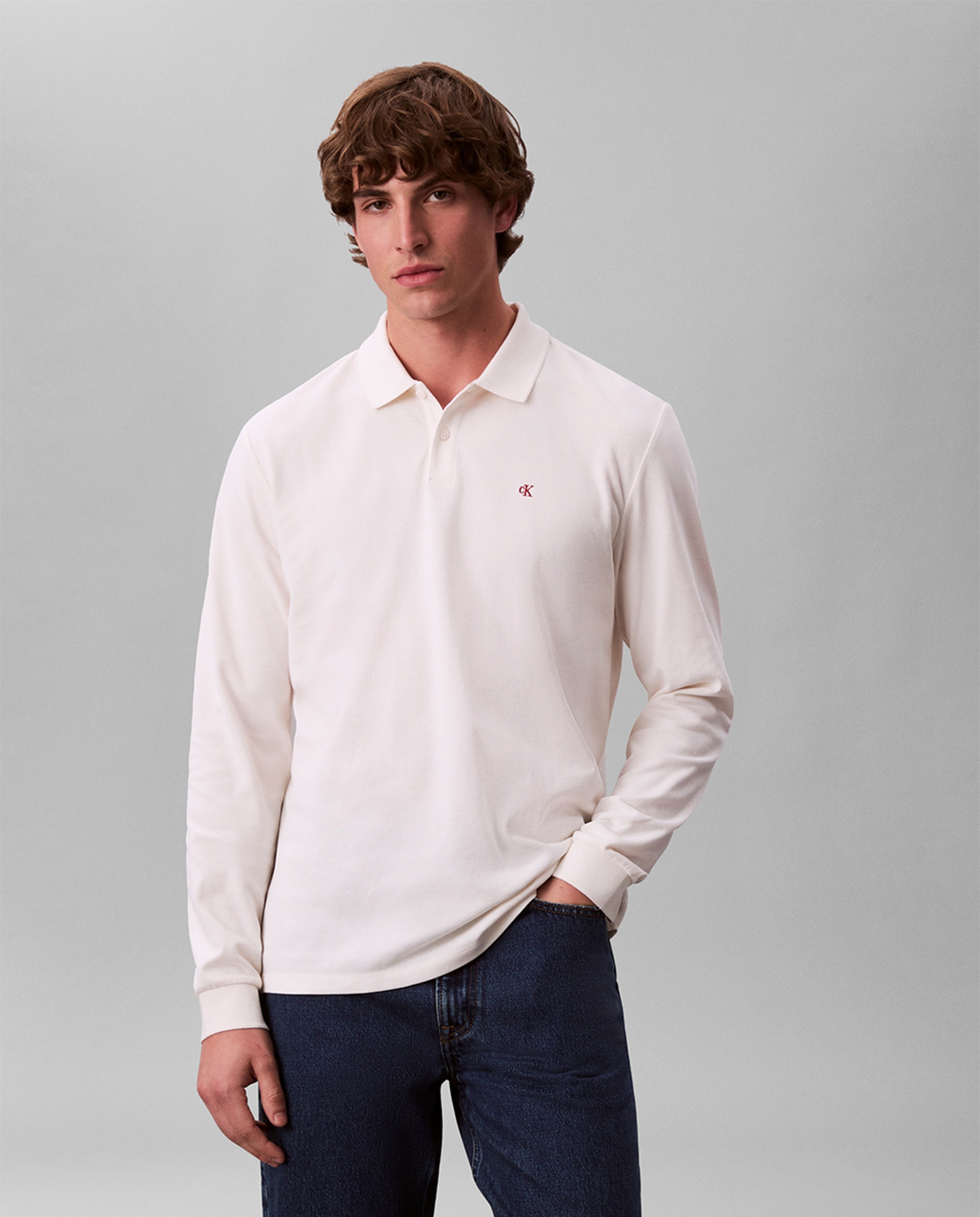 Polo Piqué Casual Branco-1