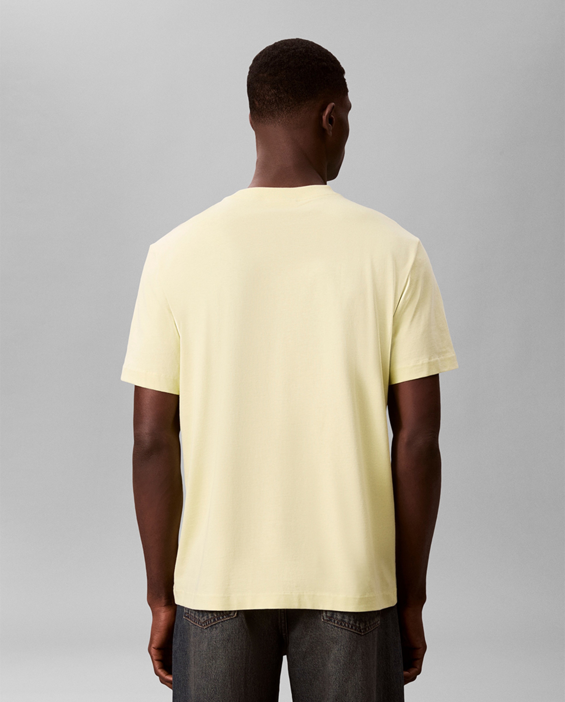 T-shirt com Logótipo de Monograma Amarelo-2