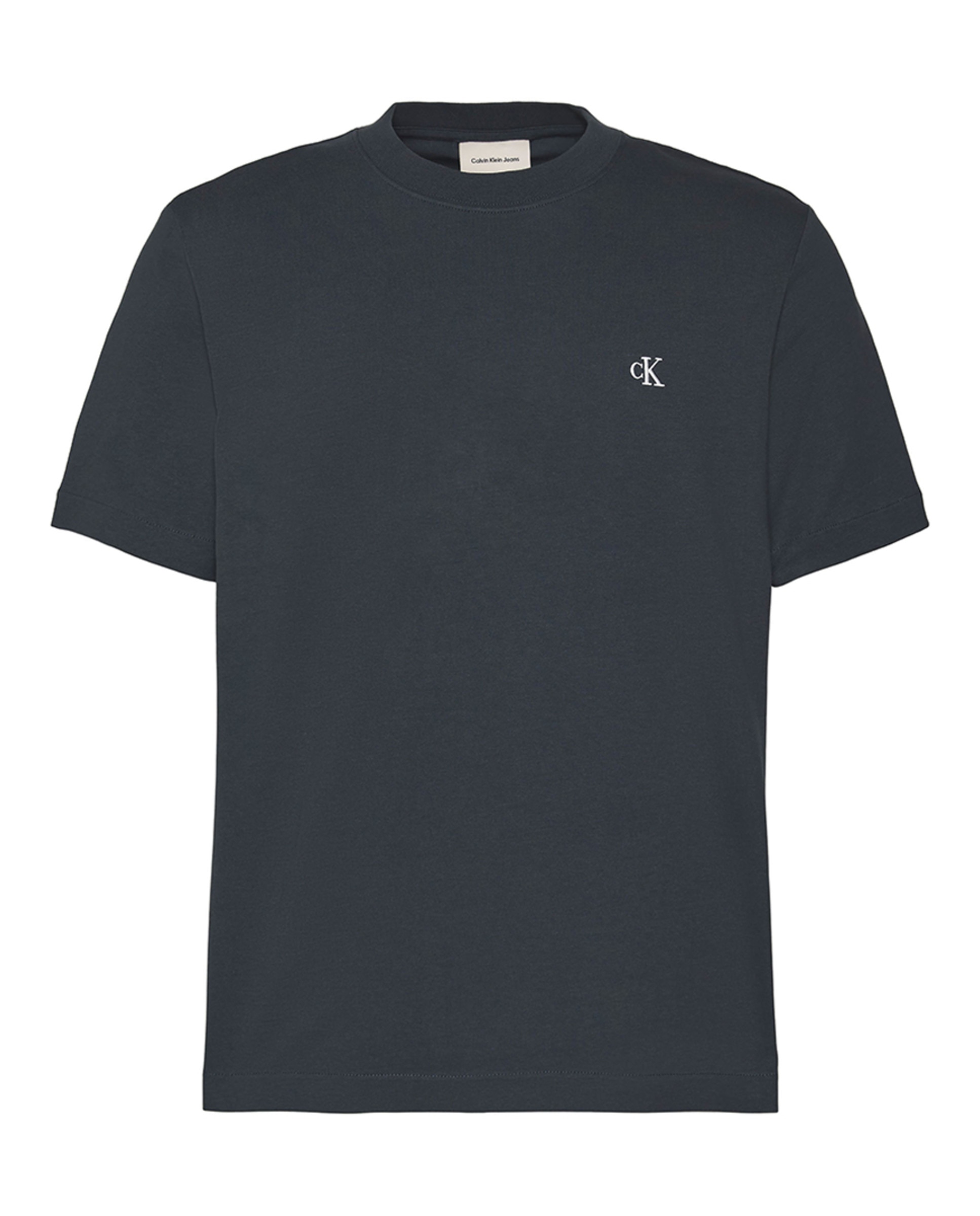 T-shirt com Logótipo de Monograma Azul-marinho-5