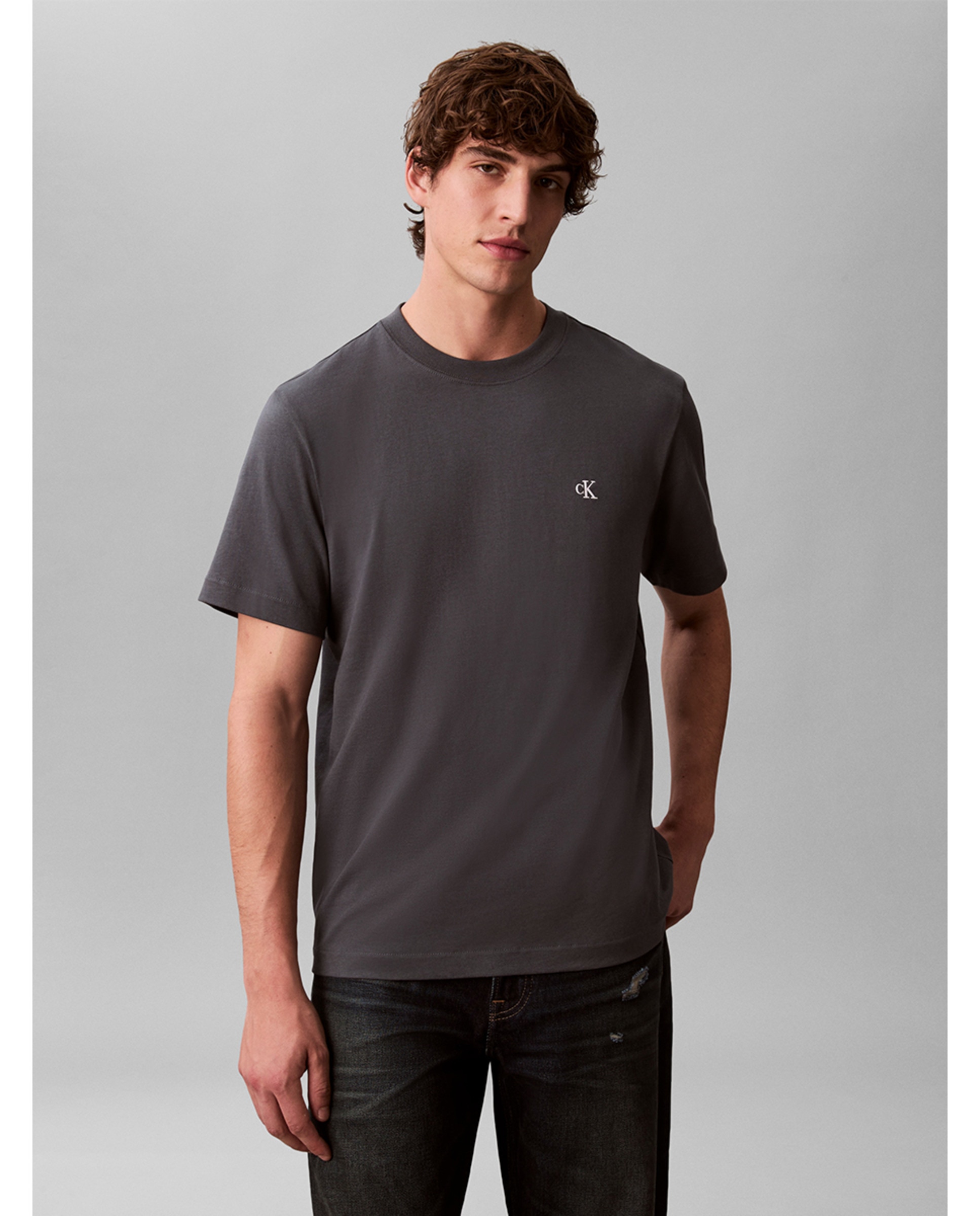 T-shirt com Logótipo de Monograma Azul-marinho-1