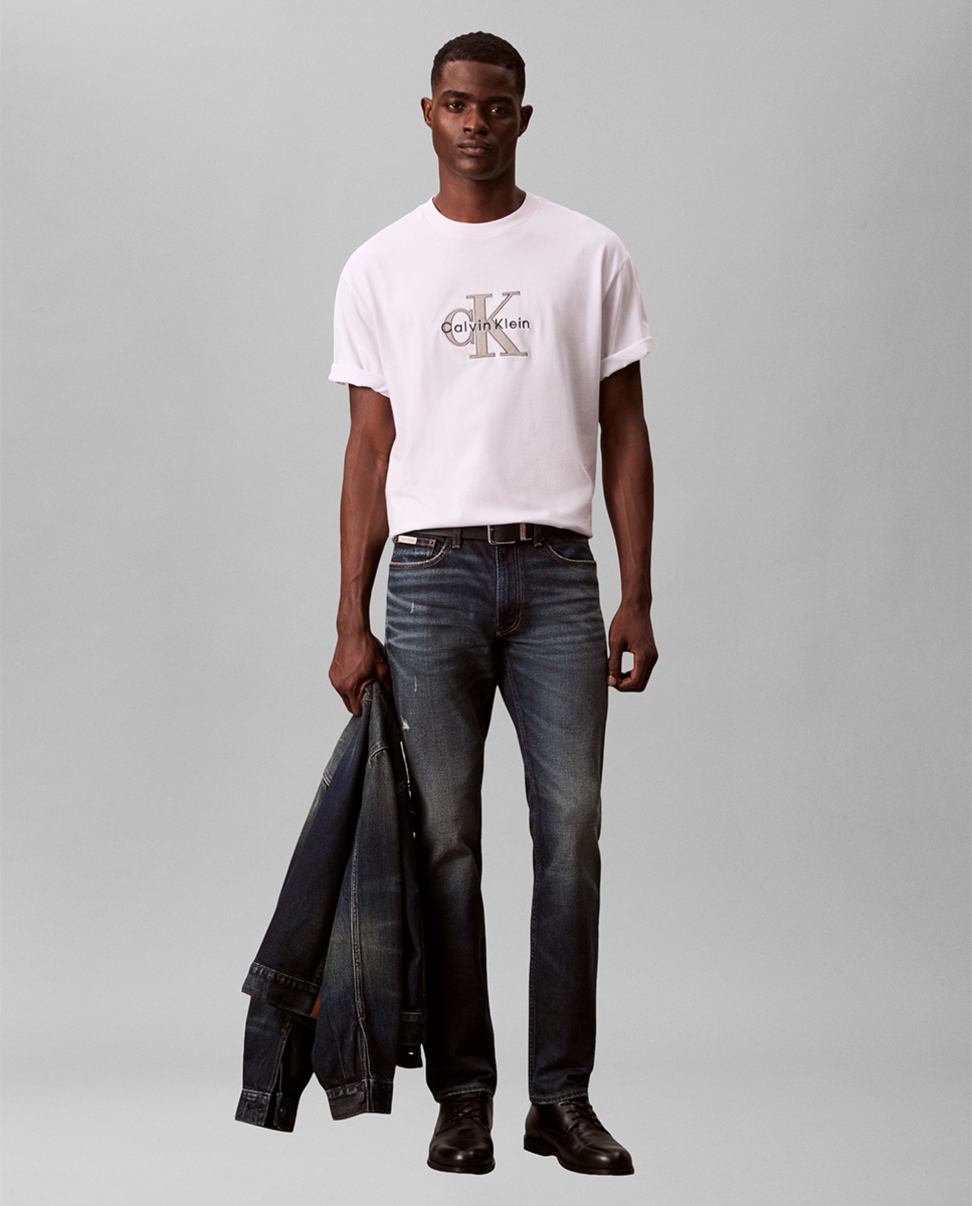 T-shirt com Logótipo Tricolor Branco-4