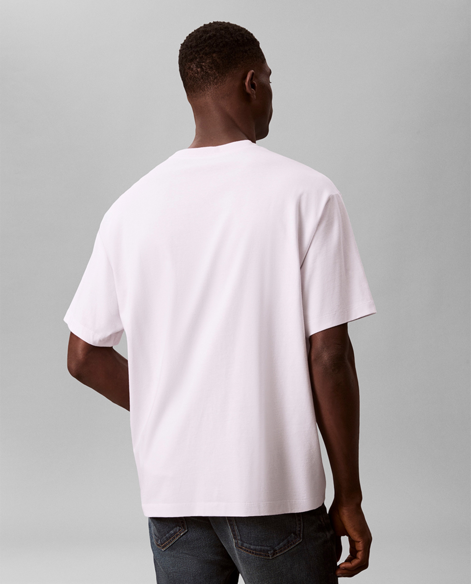 T-shirt com Logótipo Tricolor Branco-2