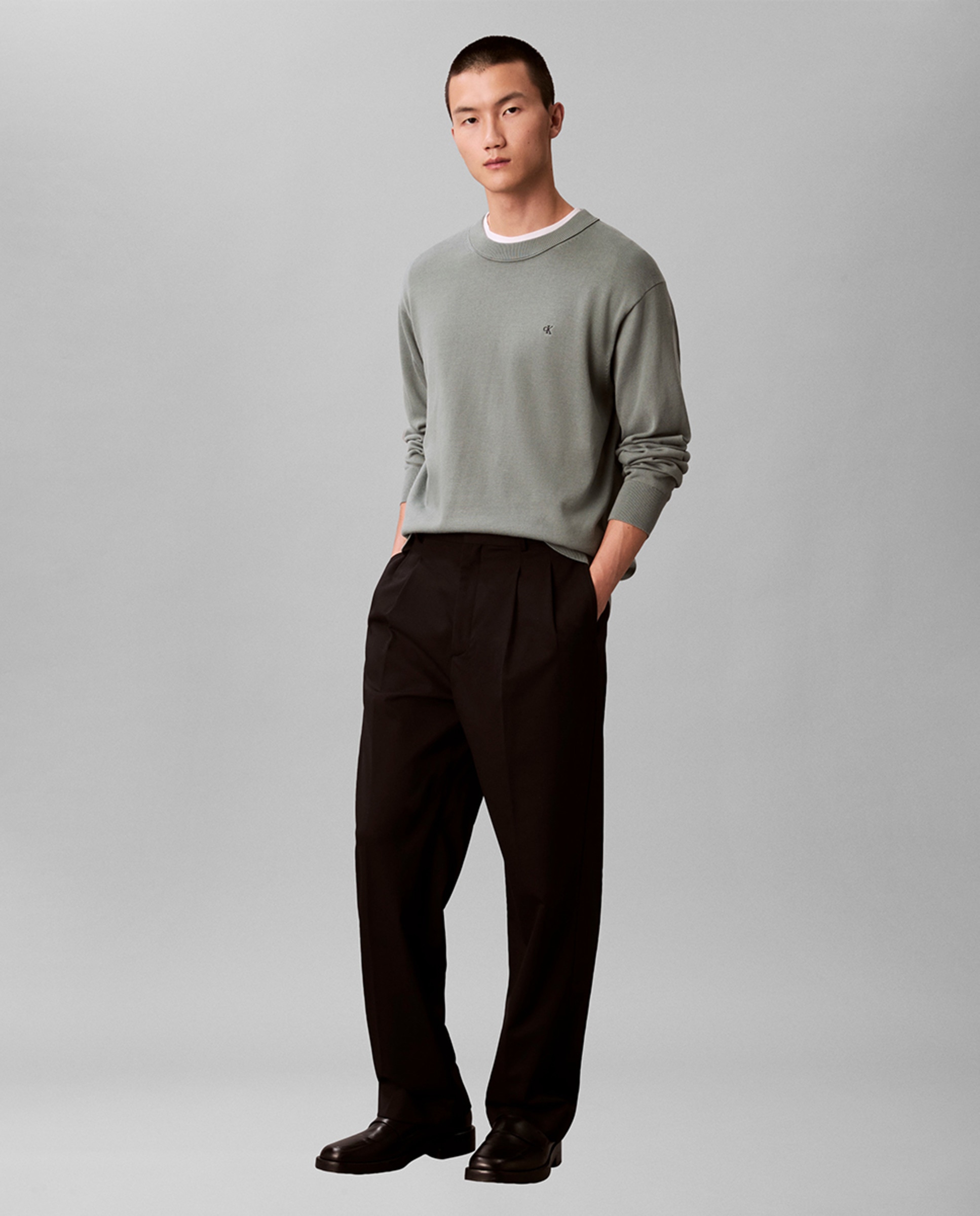 Camisola de Malha Relaxed com Logótipo Verde Água-5