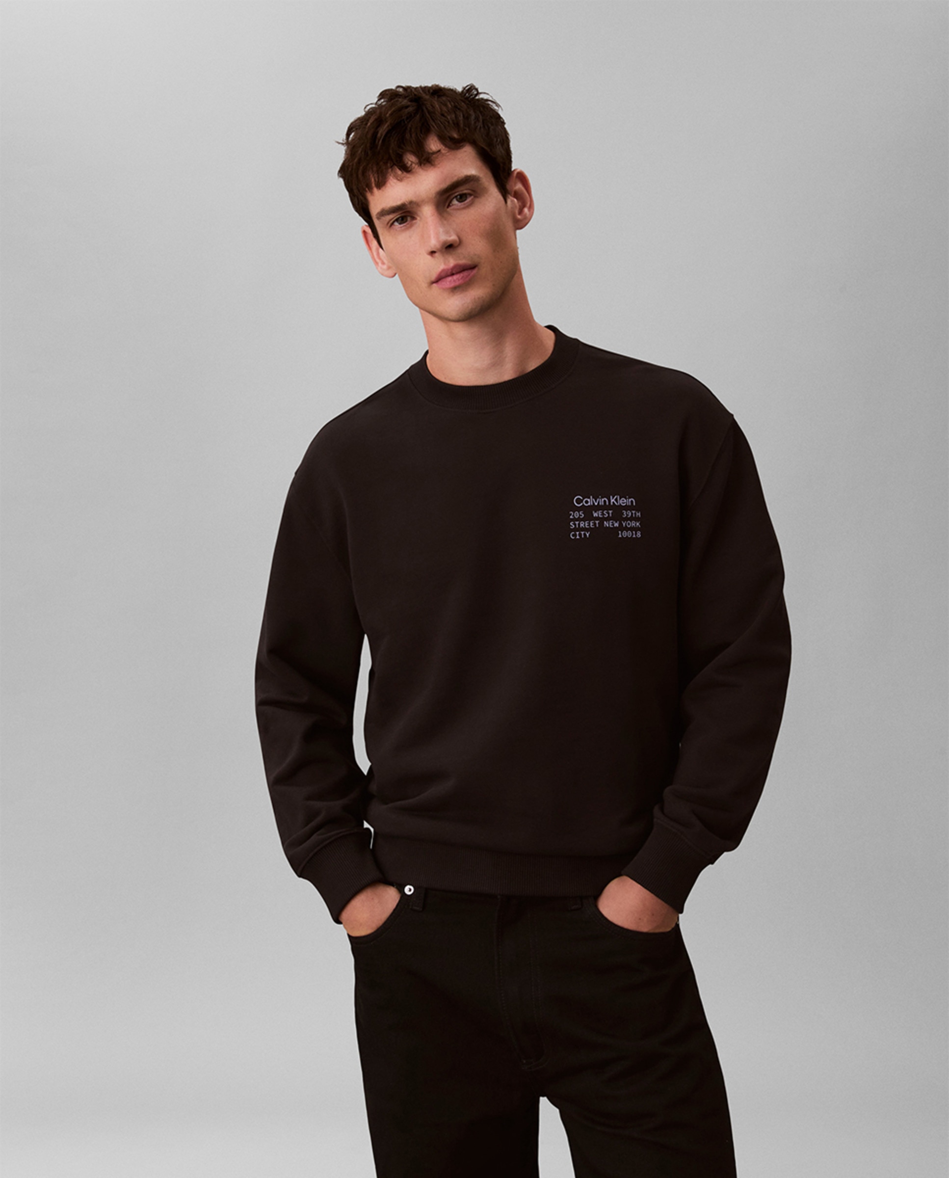 Sweatshirt com Desenho Gráfico Preto-1