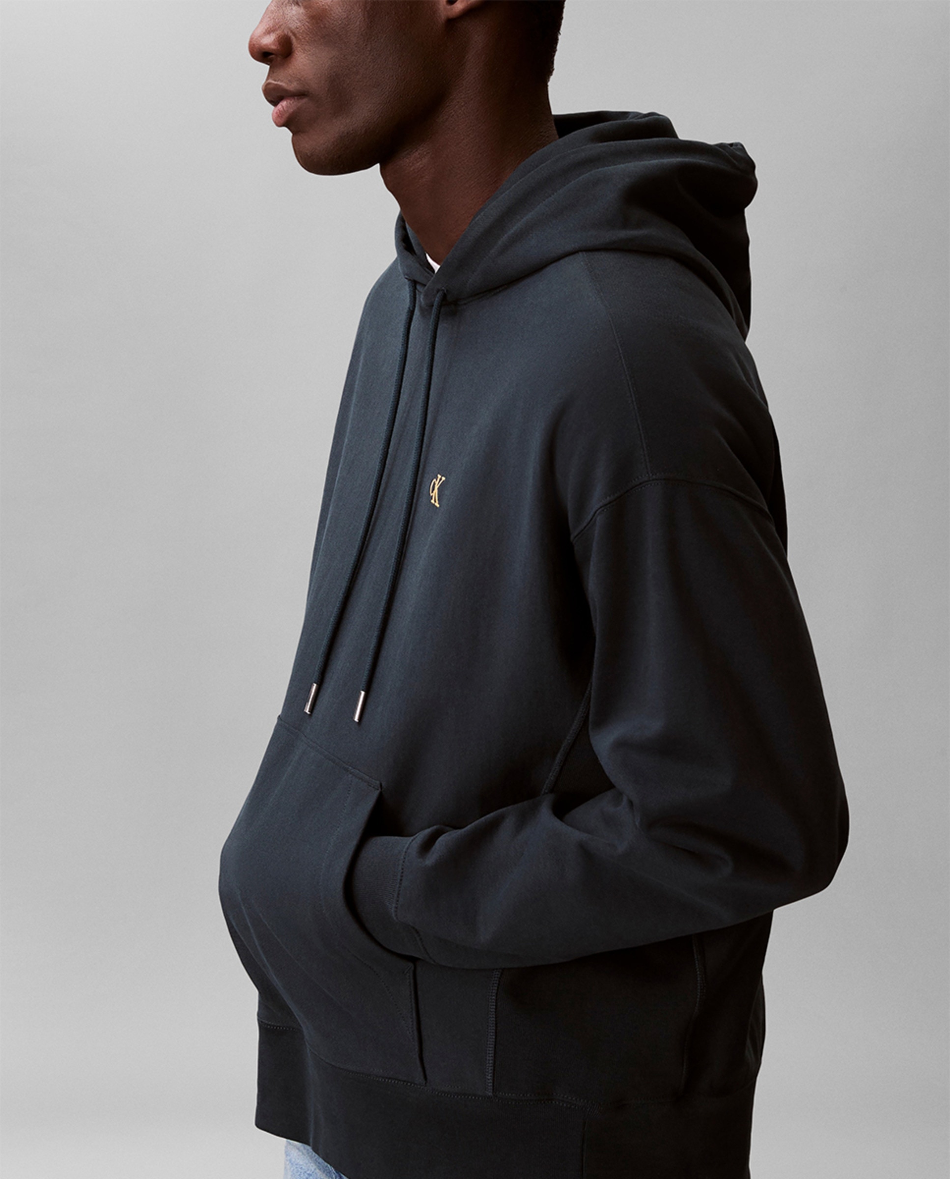 Sweatshirt com Capuz e Logótipo Azul-marinho-5