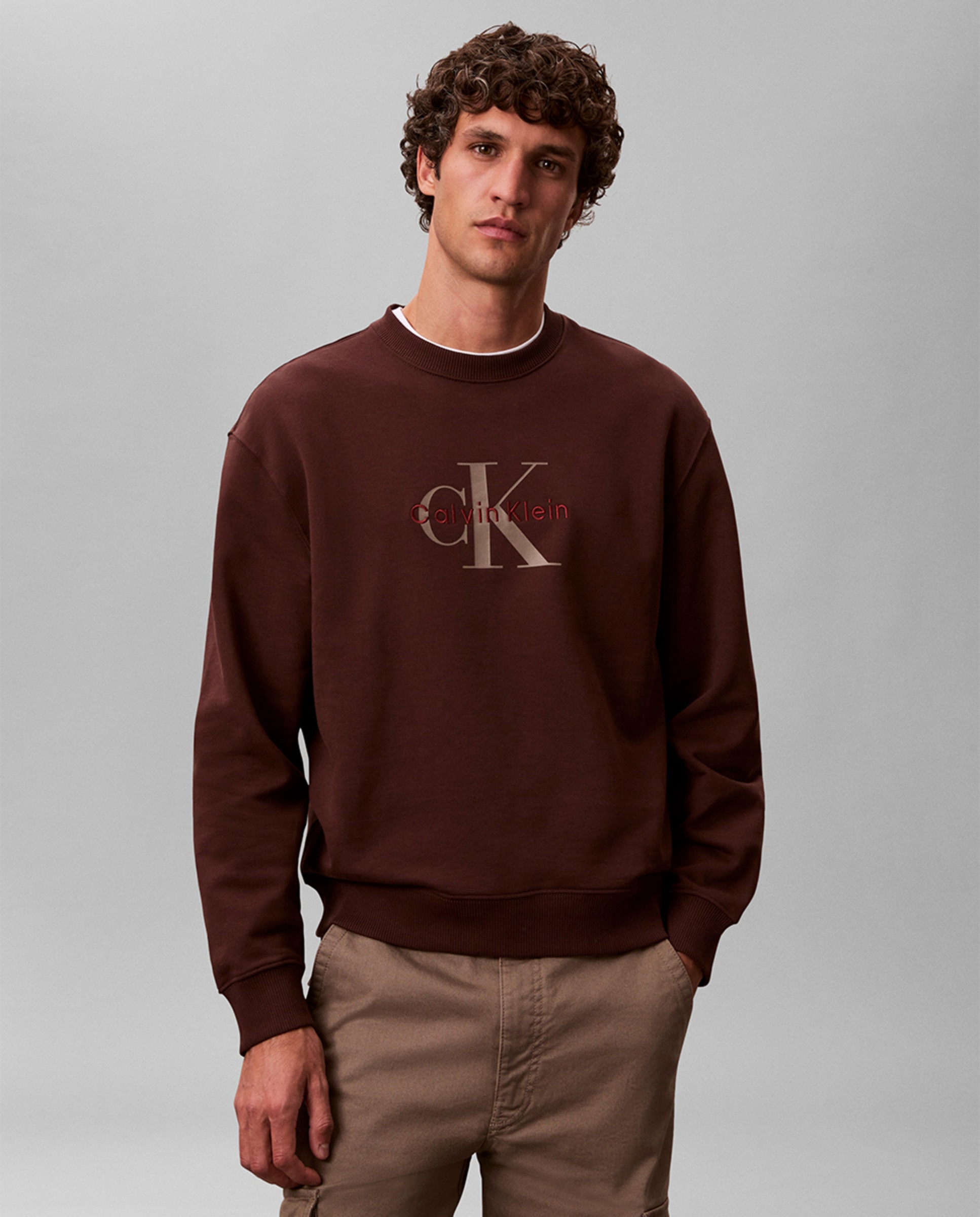 Sweatshirt com Logótipo Castanho-escuro-1