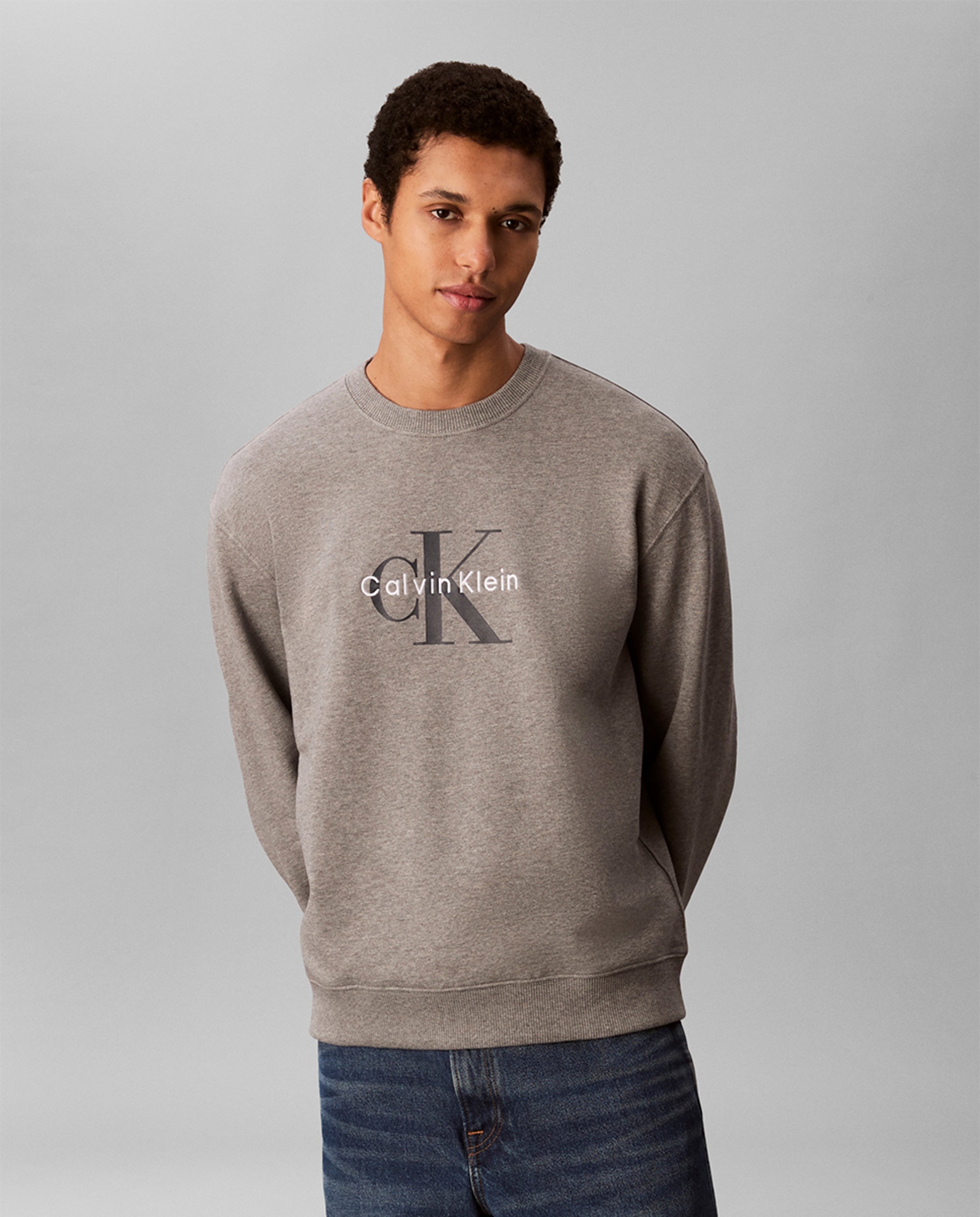 Sweatshirt com Logótipo Cinzento-1