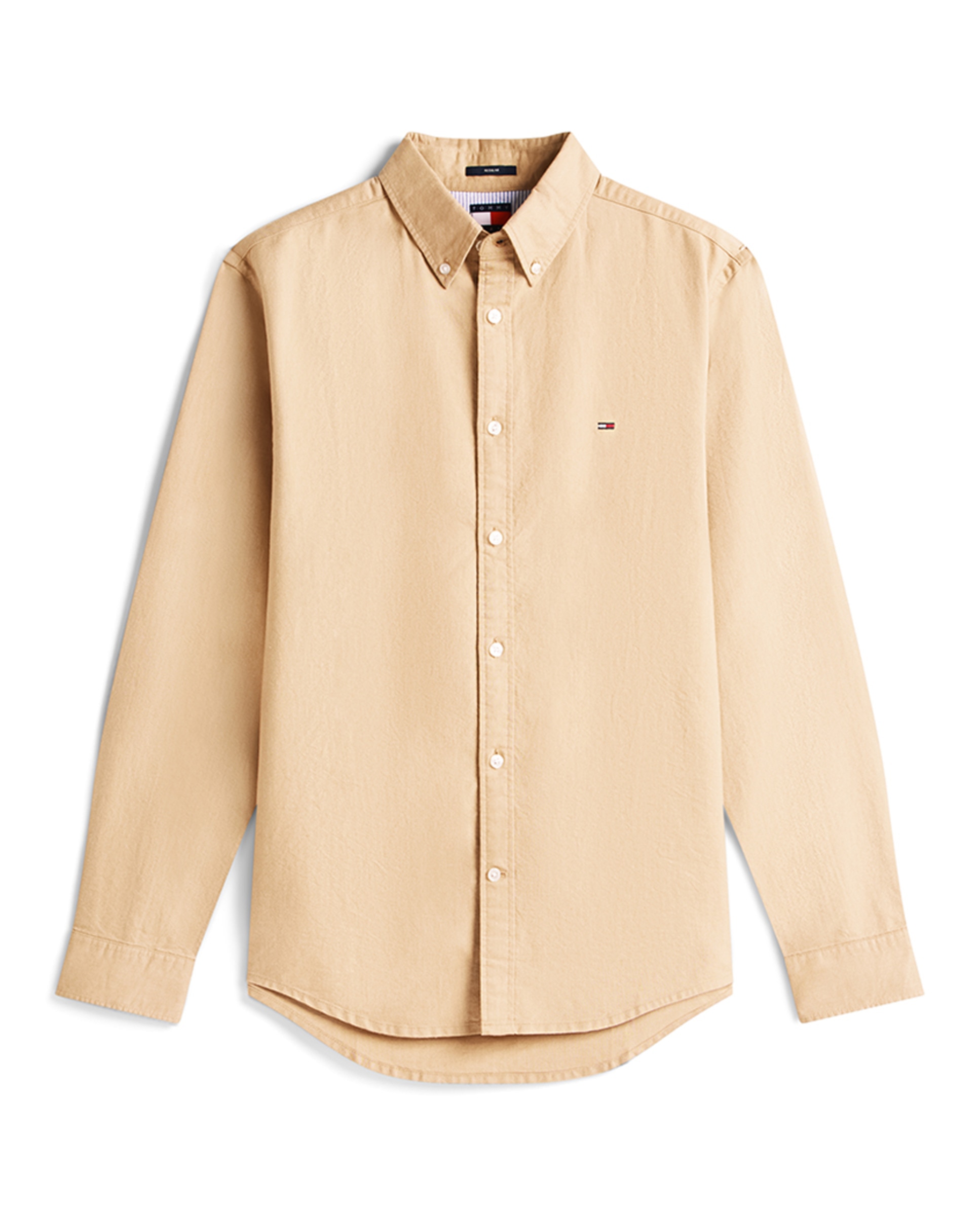 Camisa oxford regular fit Castanho-claro-4
