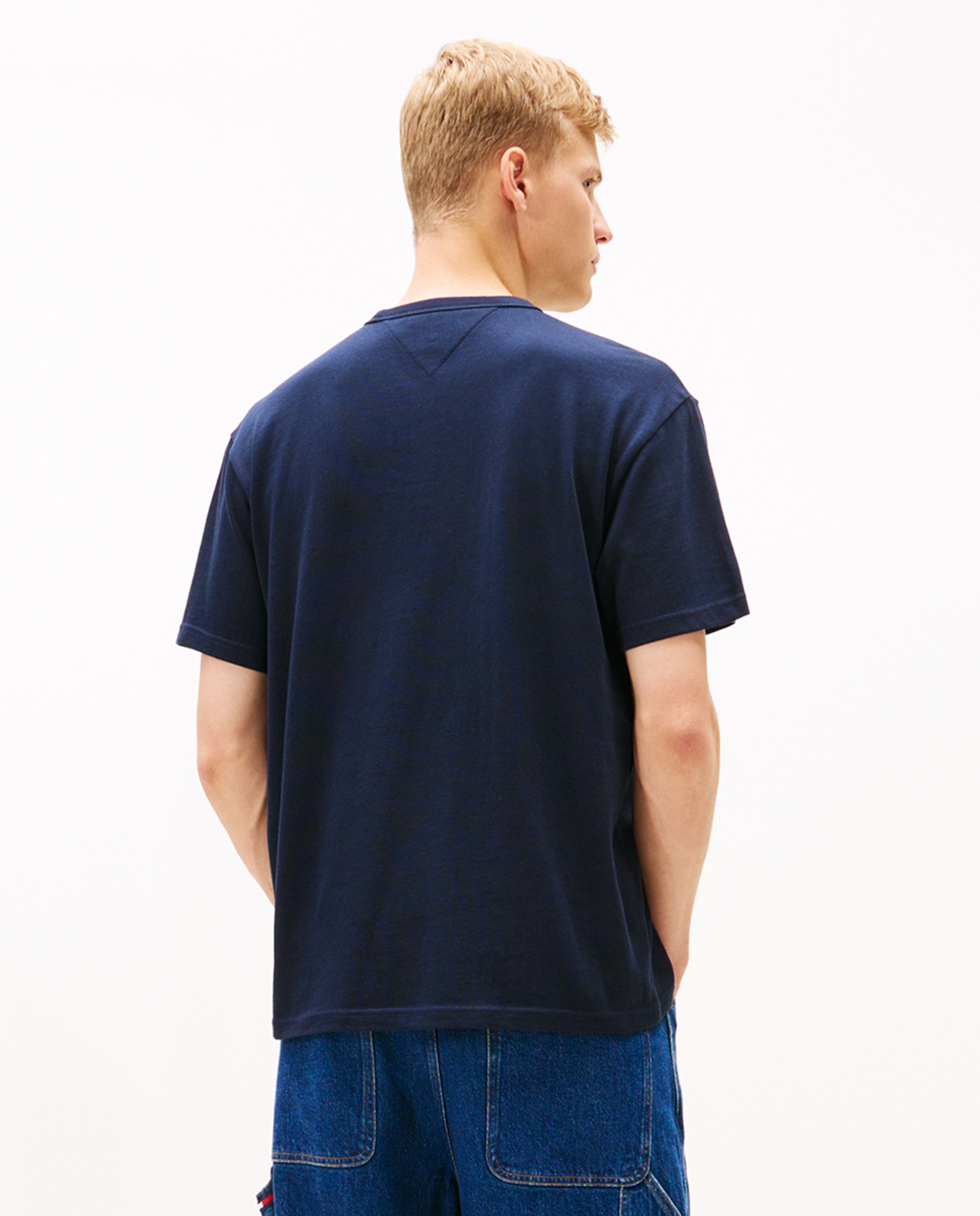 T-shirt Relaxed Fit com Manga Curta Azul-marinho-2
