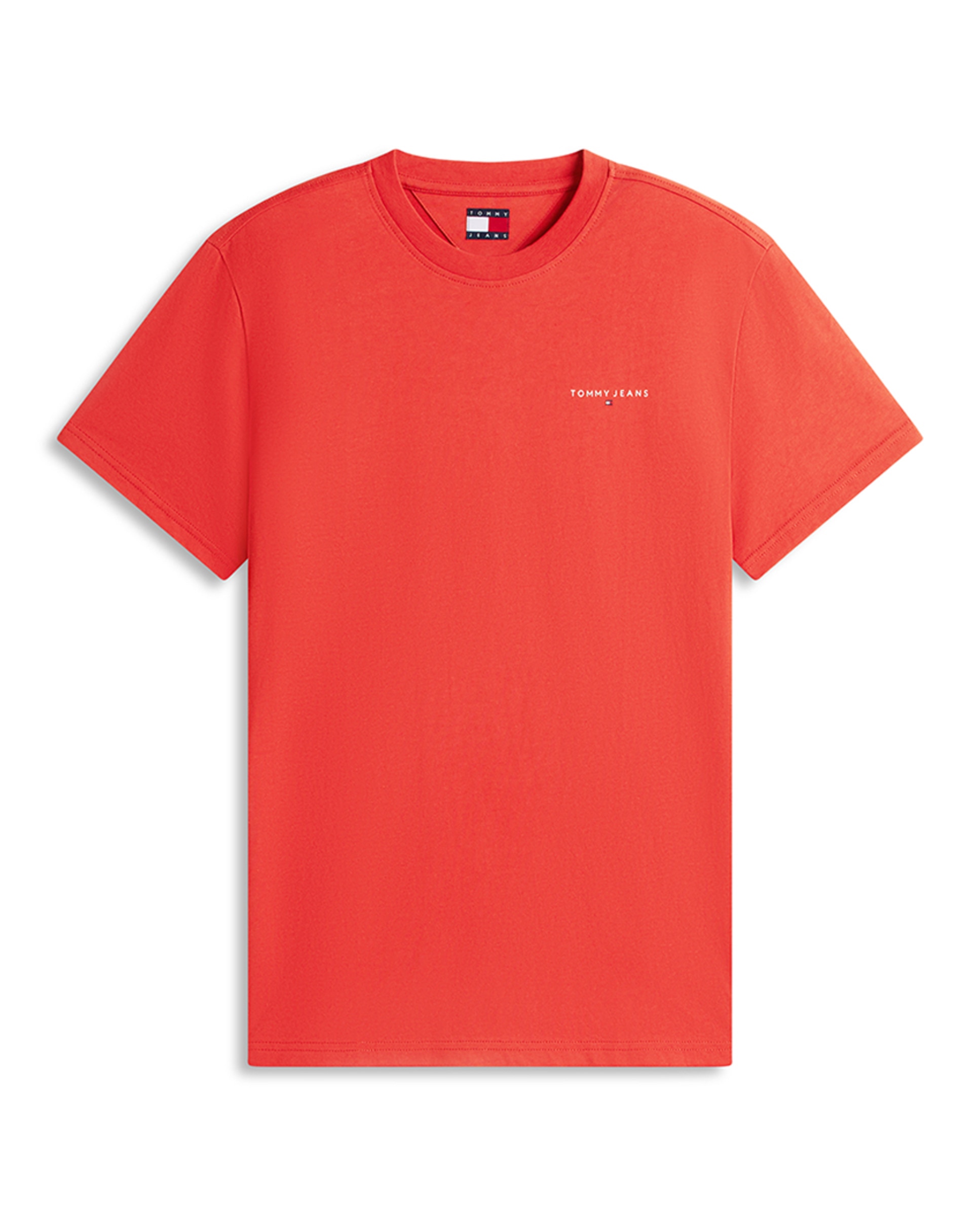 T-shirt Slim Fit com Manga Curta Vermelho-4