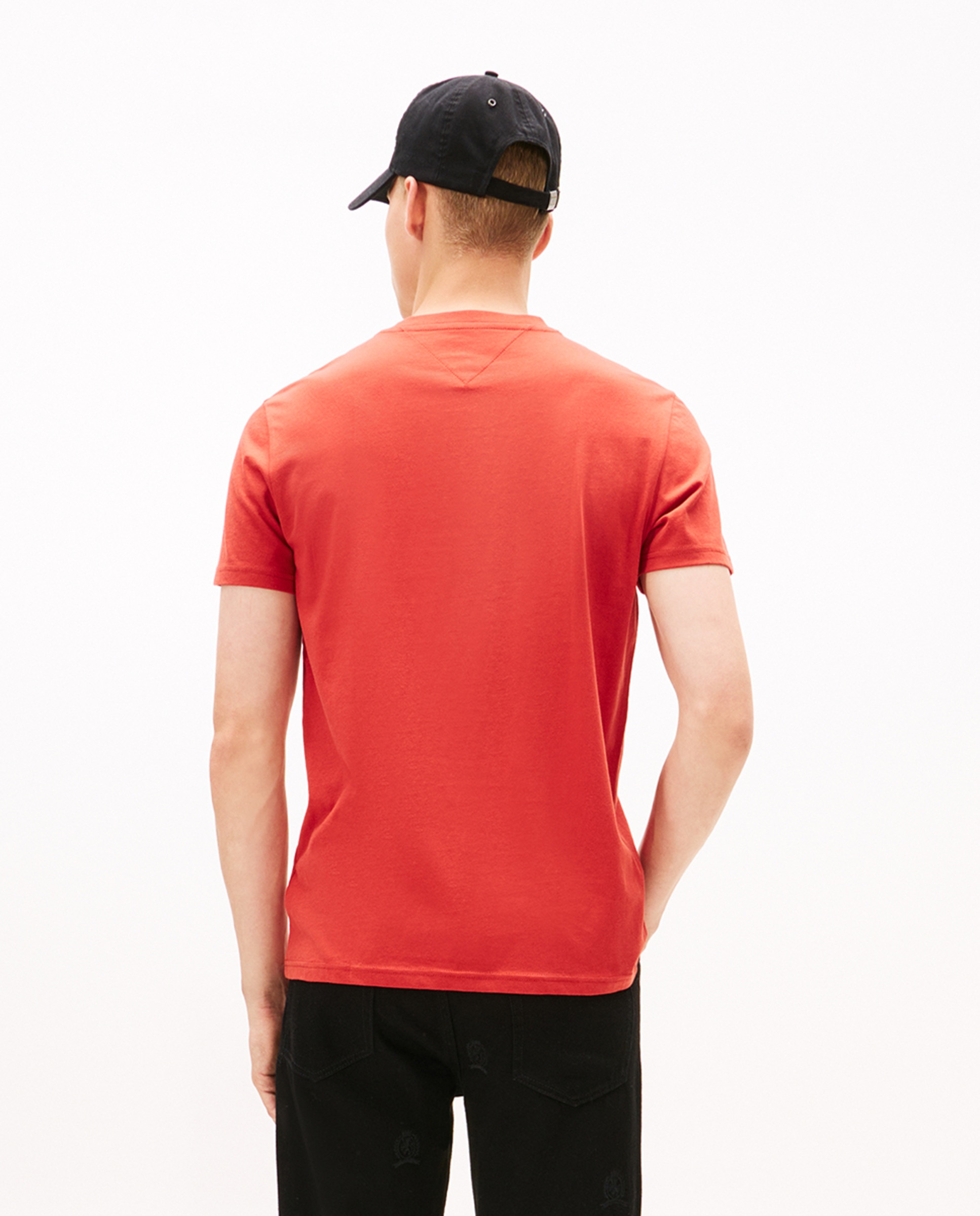T-shirt Slim Fit com Manga Curta Vermelho-2