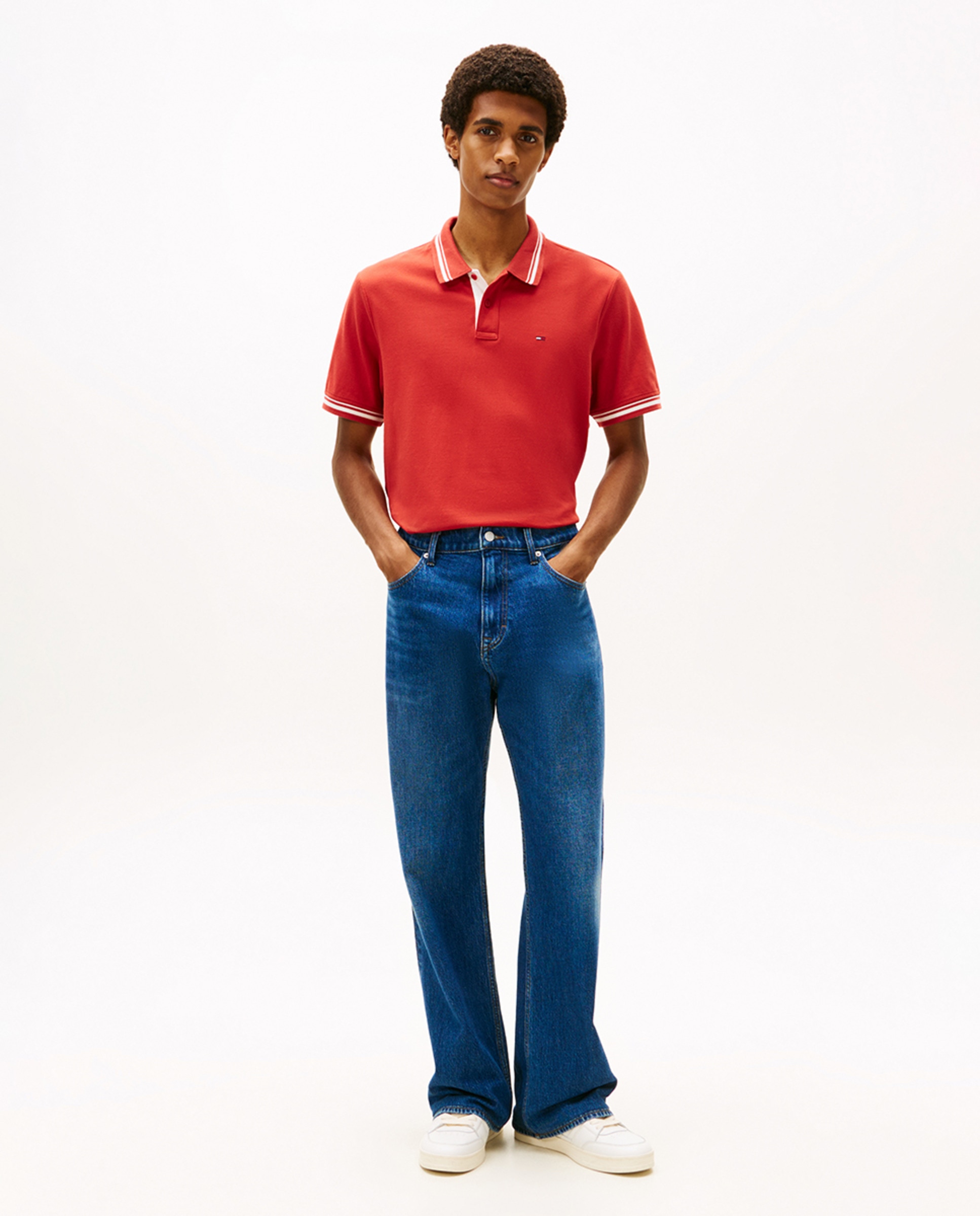 Polo Piqué Regular Fit com Manga Curta Vermelho-5