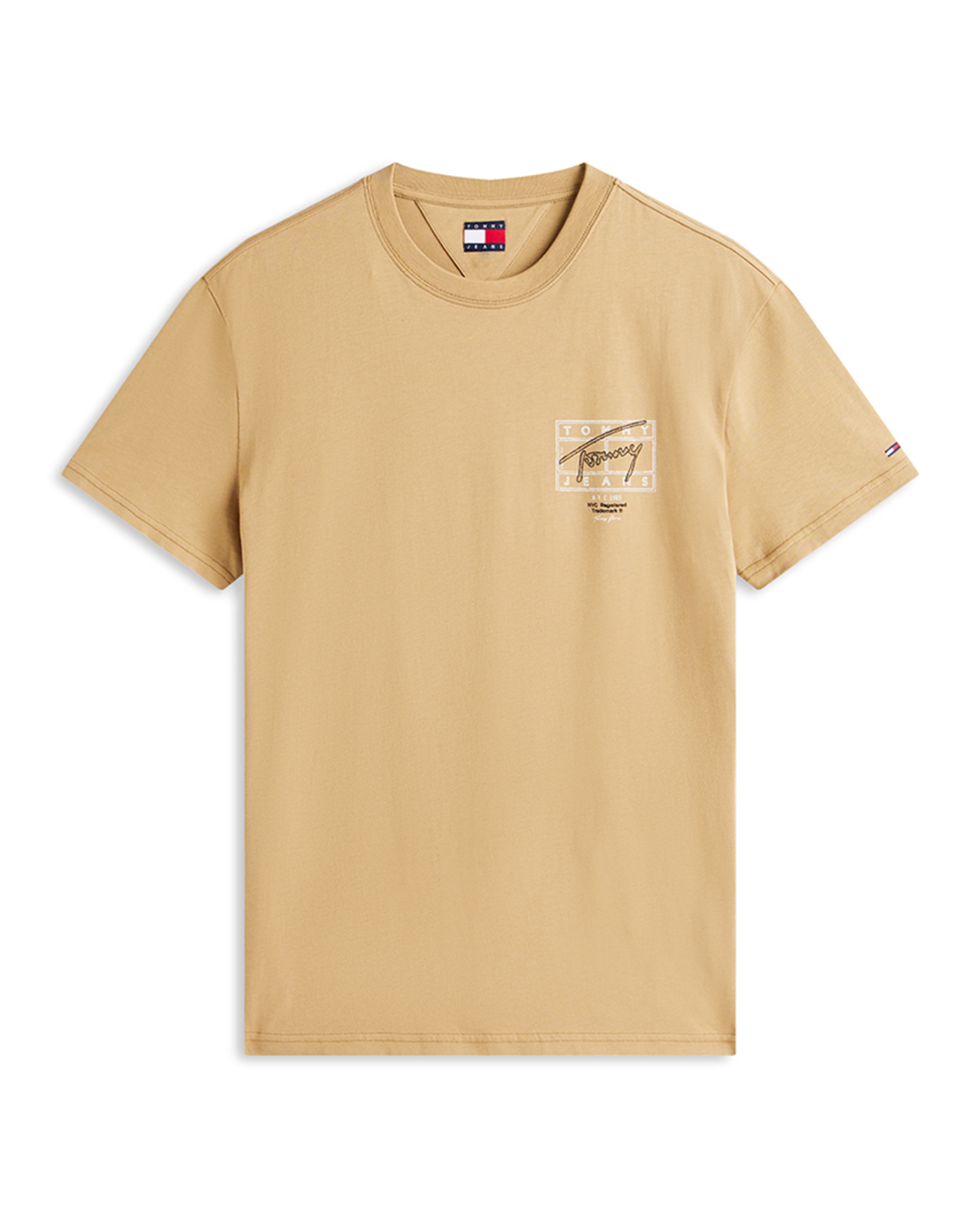 T-shirt Regular Fit de Manga Curta Castanho-claro-4