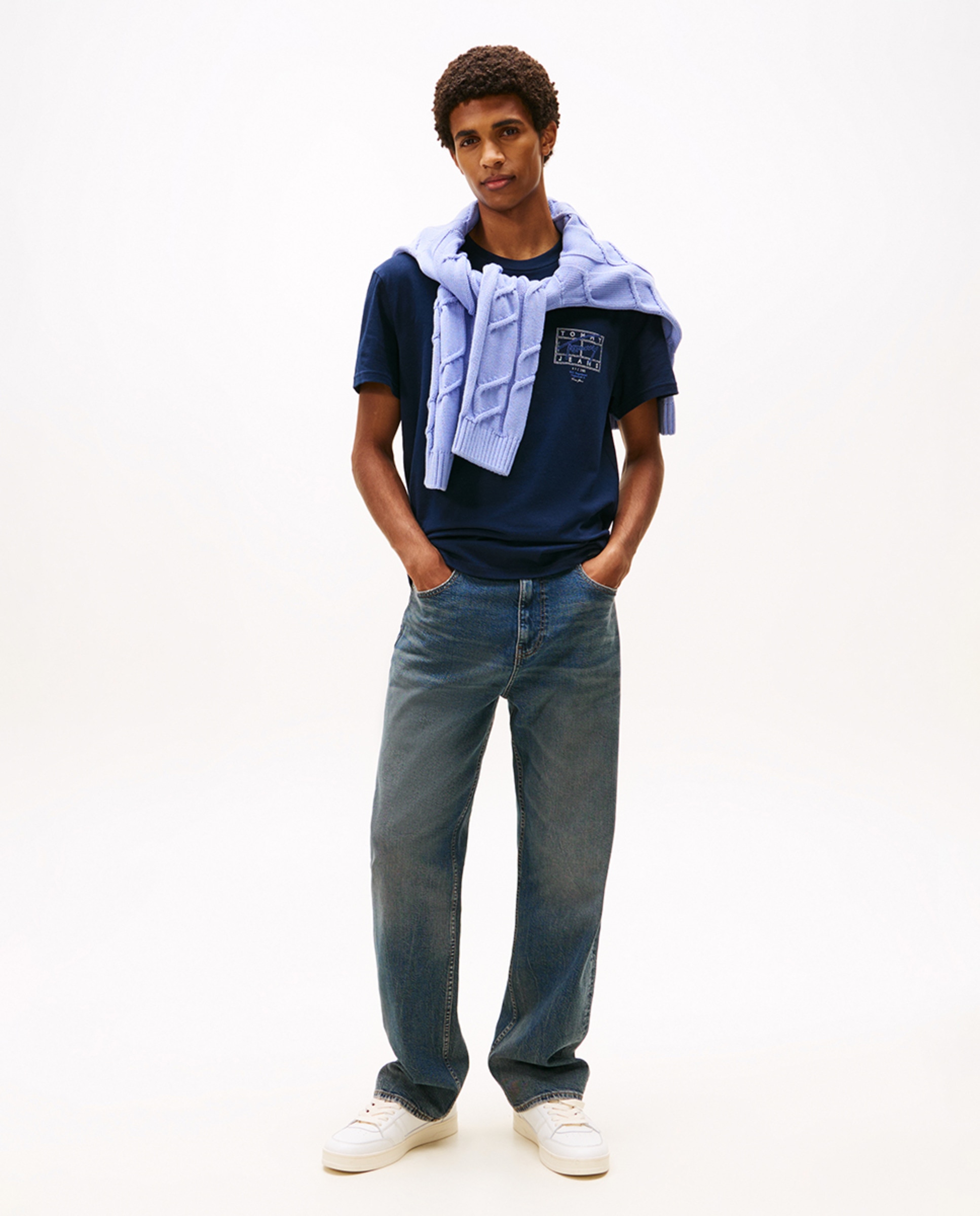T-shirt Regular Fit de Manga Curta Azul-marinho-5