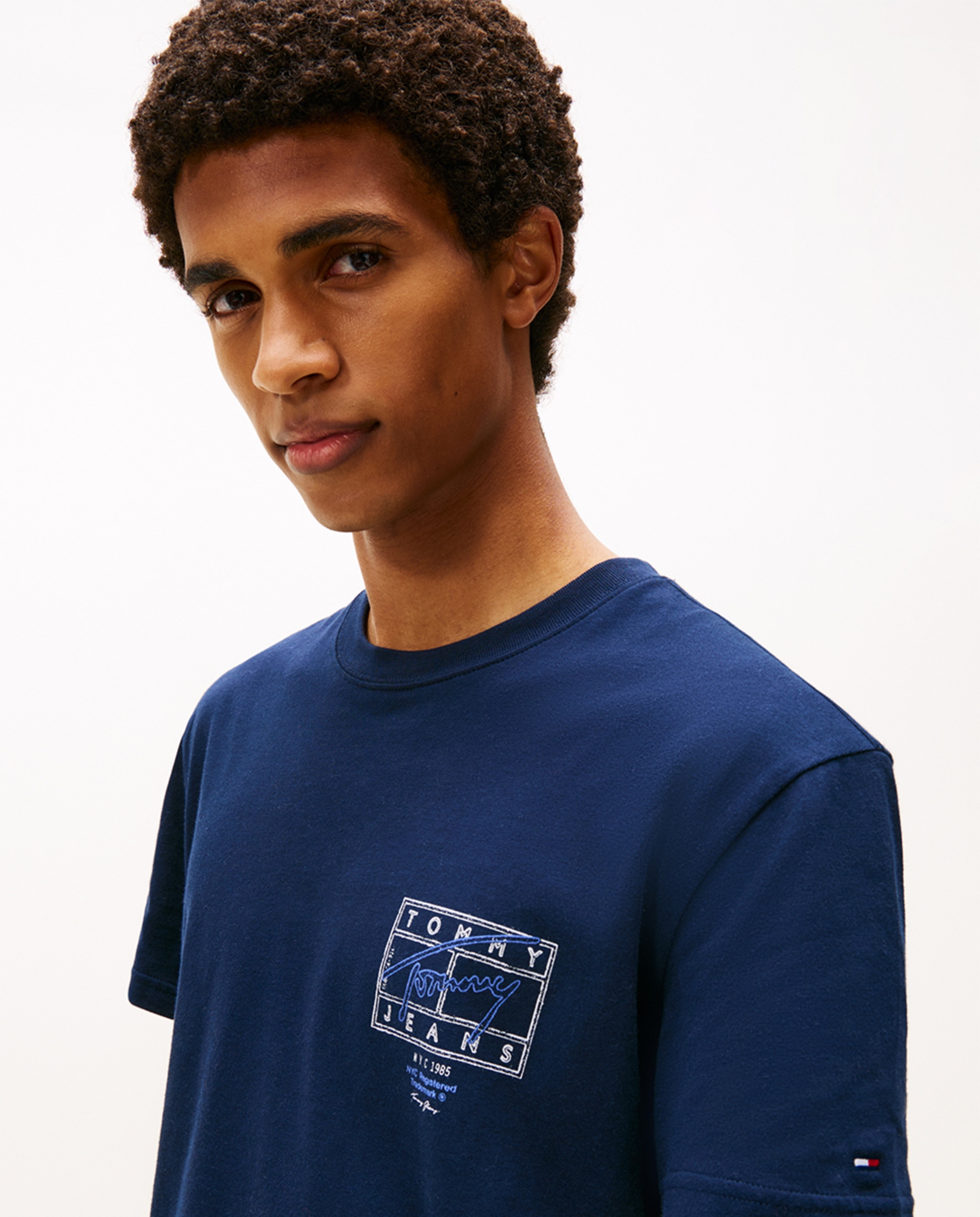 T-shirt Regular Fit de Manga Curta Azul-marinho-3