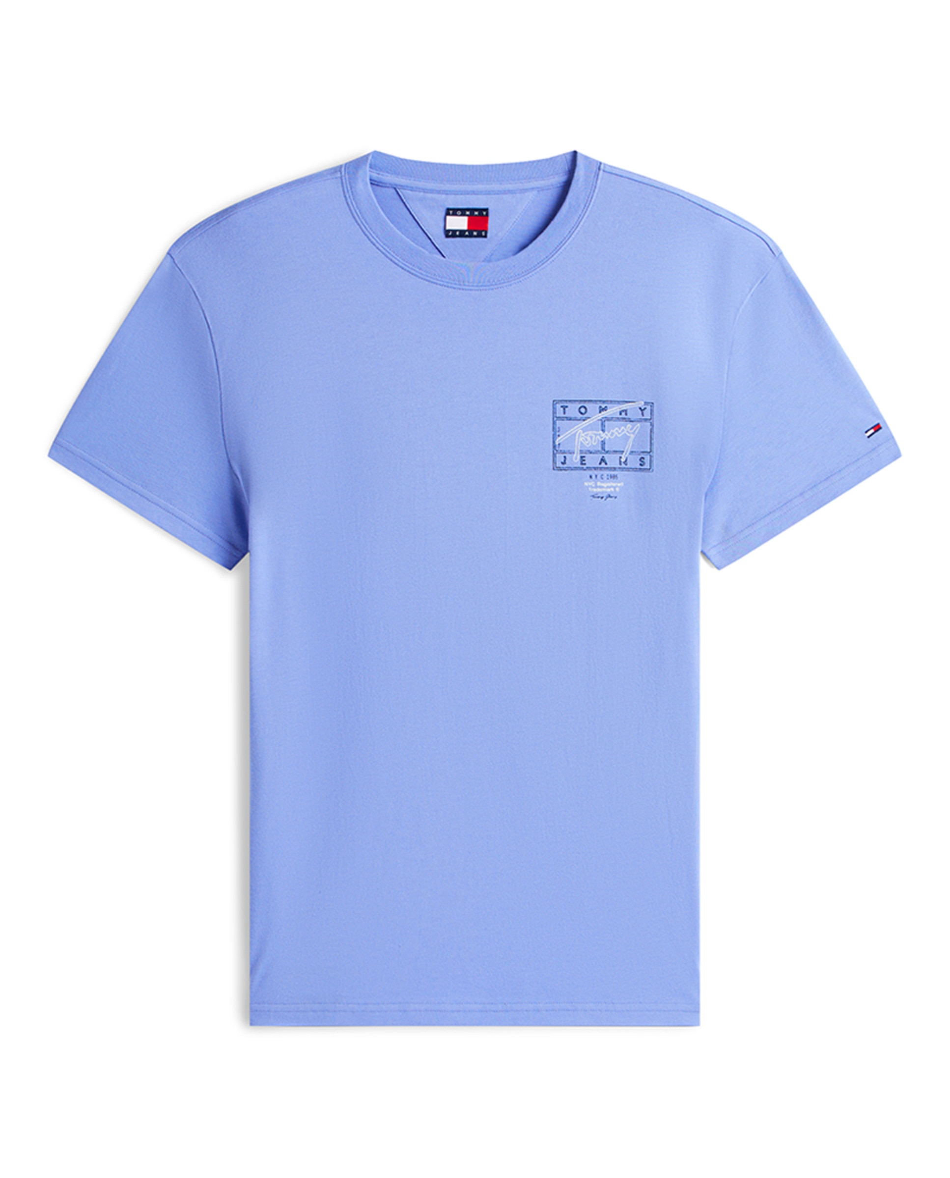 T-shirt Regular Fit de Manga Curta Azul-claro-4