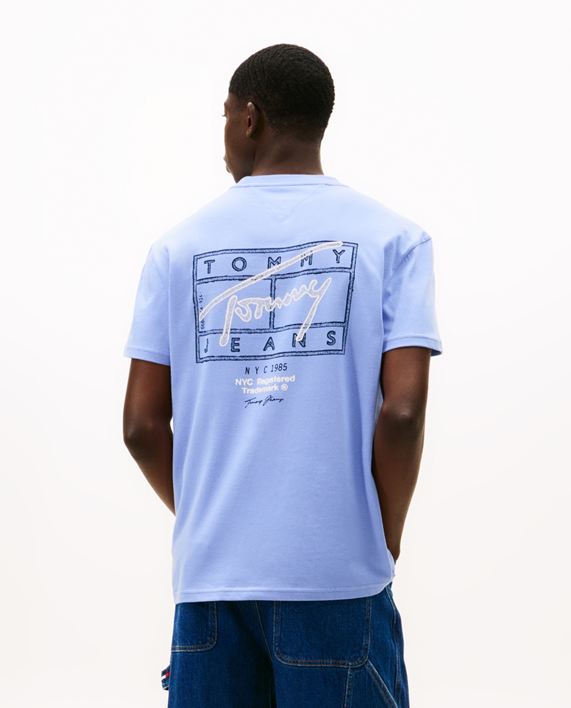T-shirt Regular Fit de Manga Curta Azul-claro-2