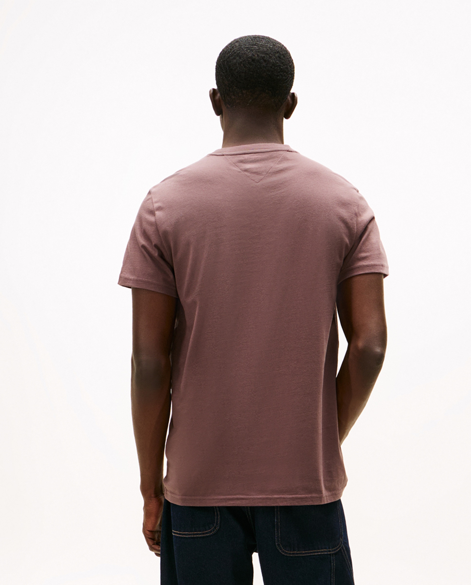 T-shirt Slim Fit com Manga Curta Castanho-escuro-2