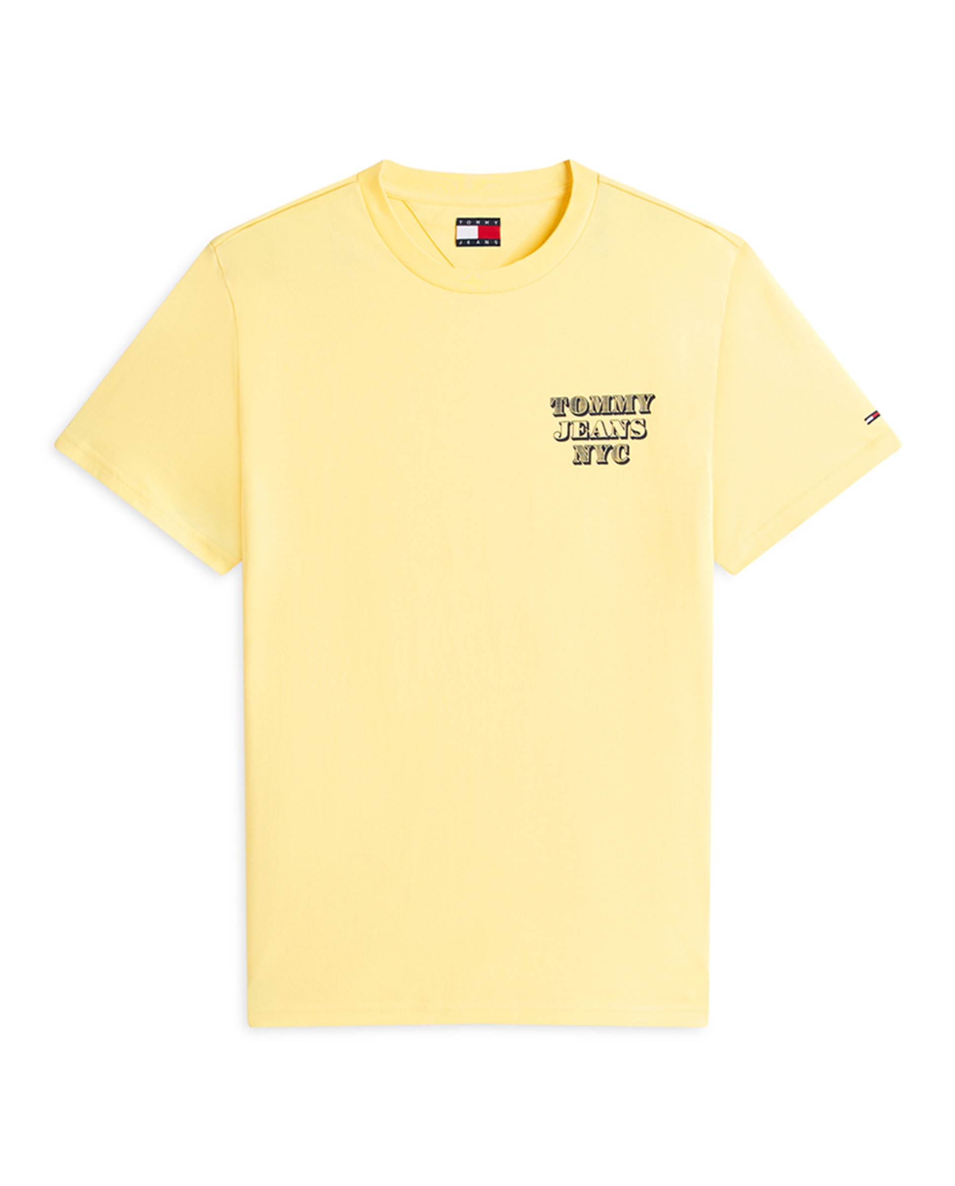 T-shirt Slim Fit com Manga Curta Amarelo-4