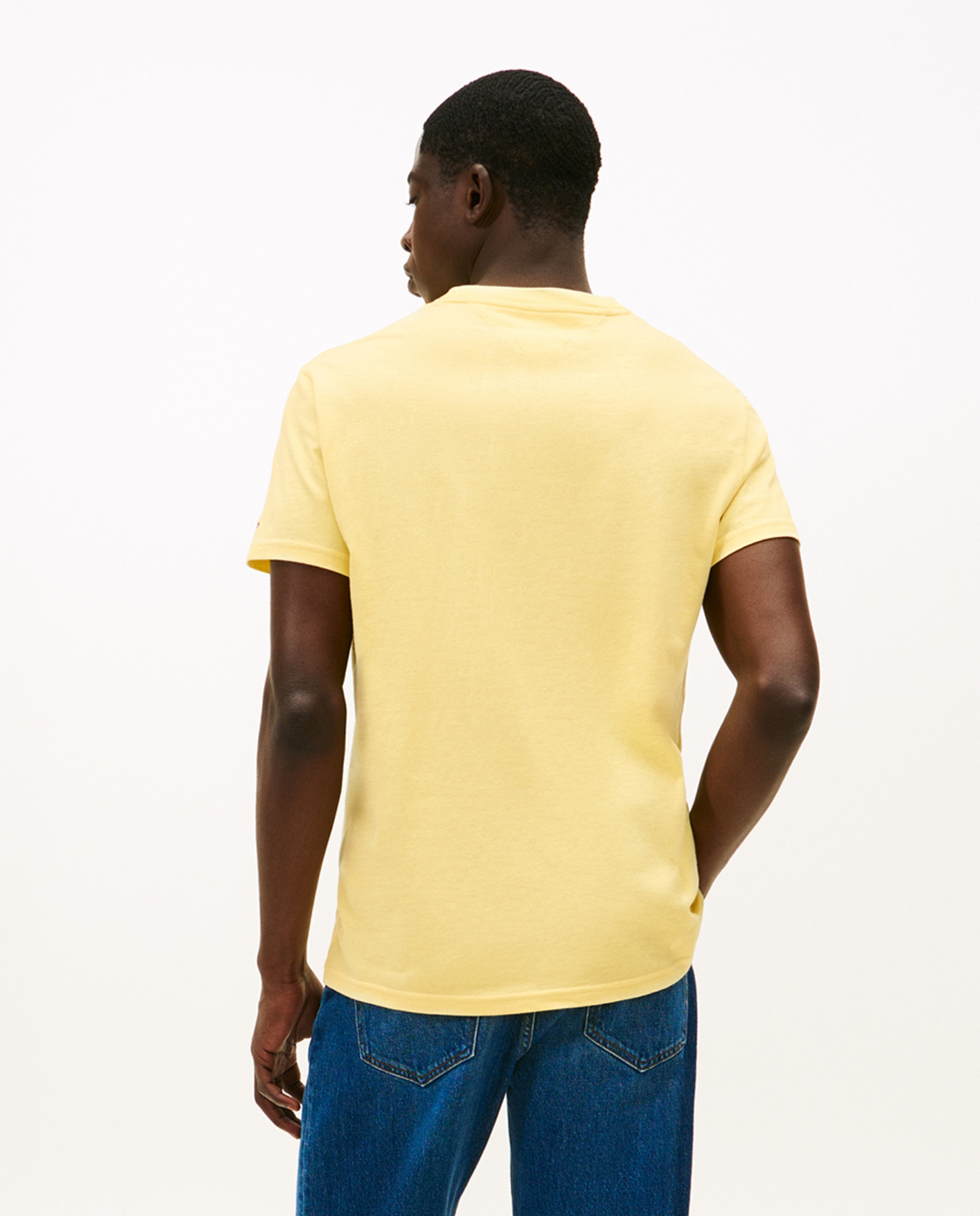 T-shirt Slim Fit com Manga Curta Amarelo-2