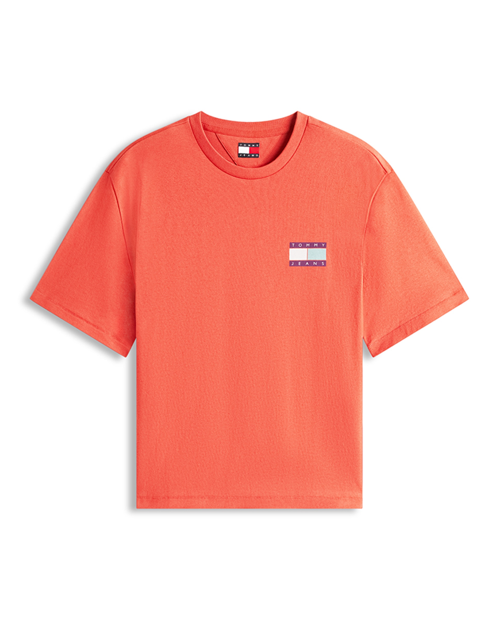 T-shirt 90s Fit com Manga Curta Vermelho-4