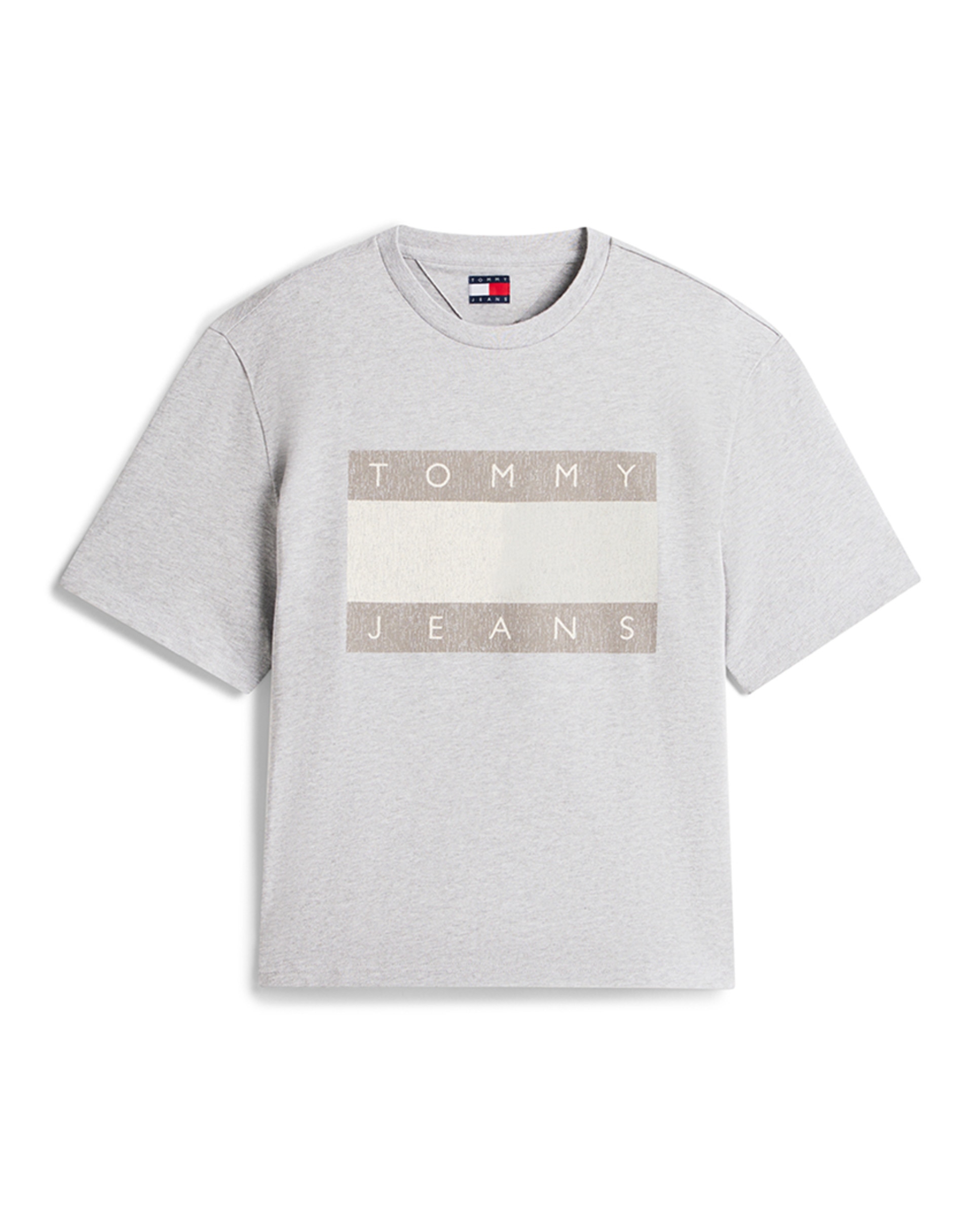 T-shirt 90s Fit com Manga Curta Cinzento-4