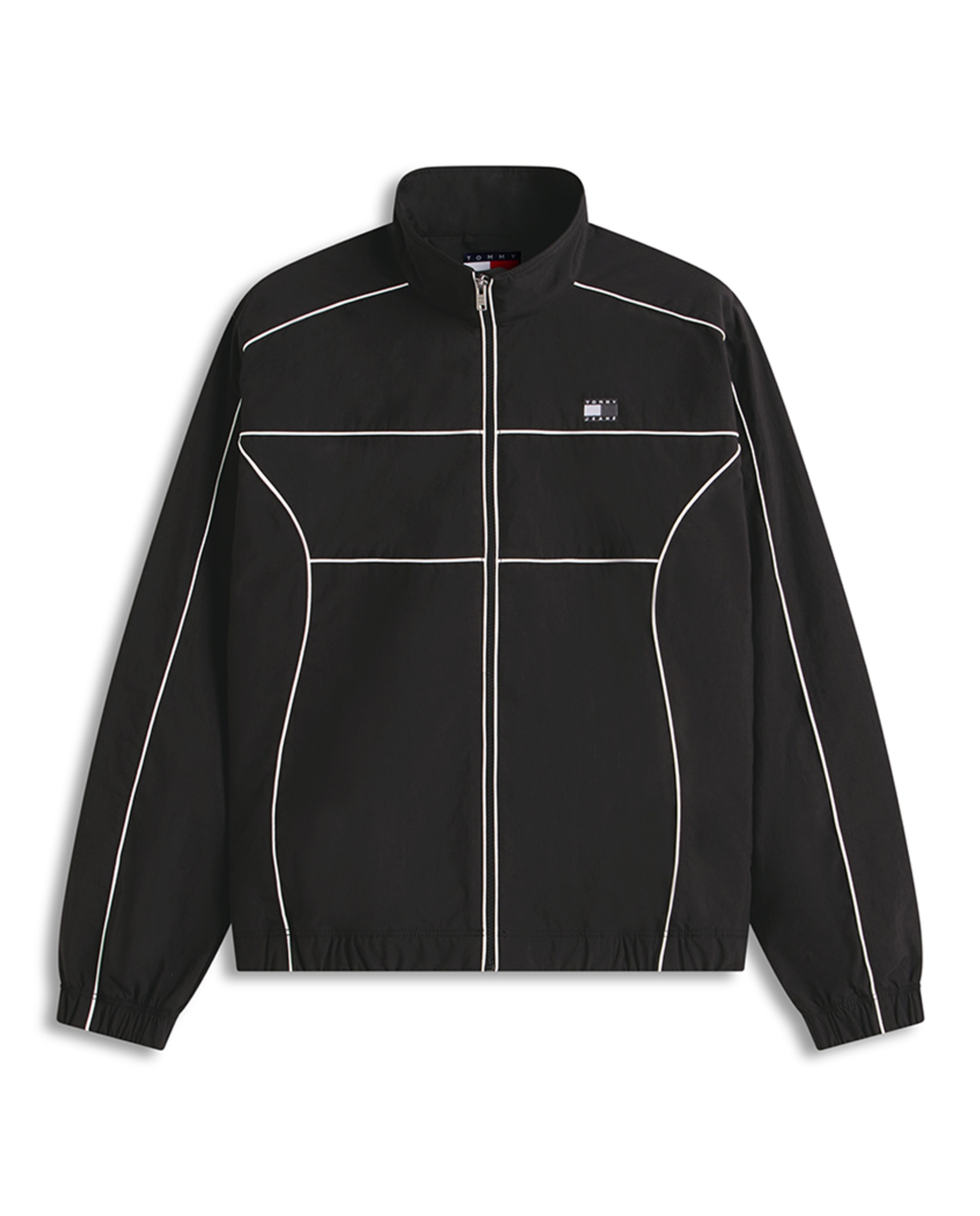 Casaco Fechado Regular Fit com Fecho de Correr Preto-5