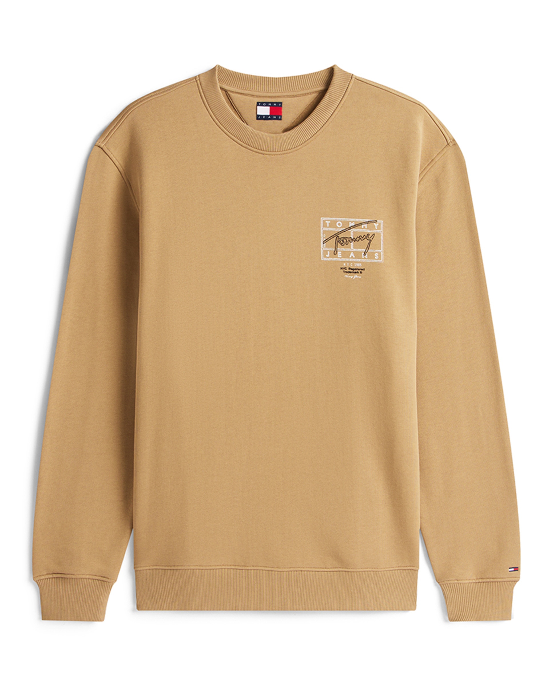 Sweatshirt Regular Fit com Gola Redonda Castanho-claro-4