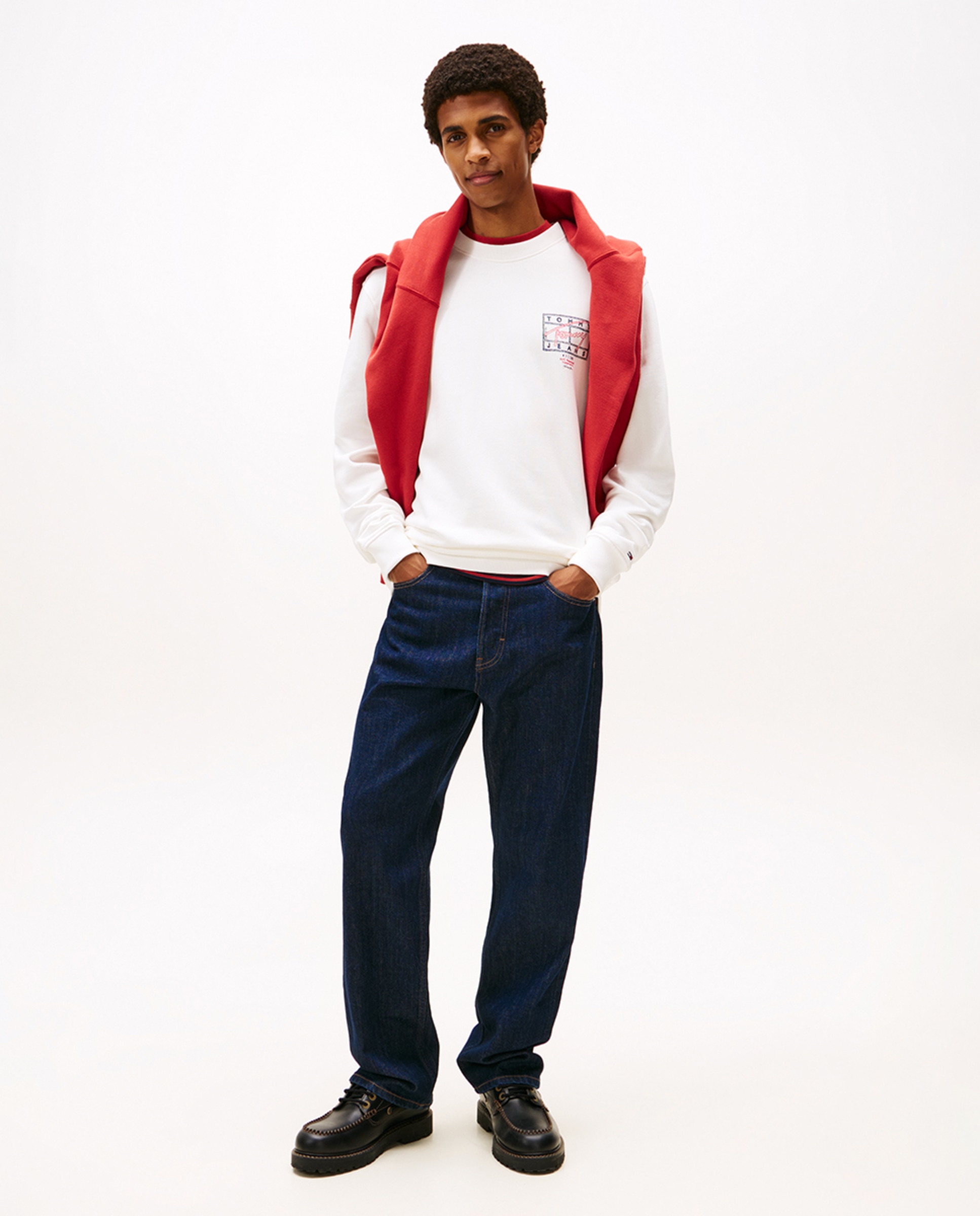 Sweatshirt Regular Fit com Gola Redonda Branco-5