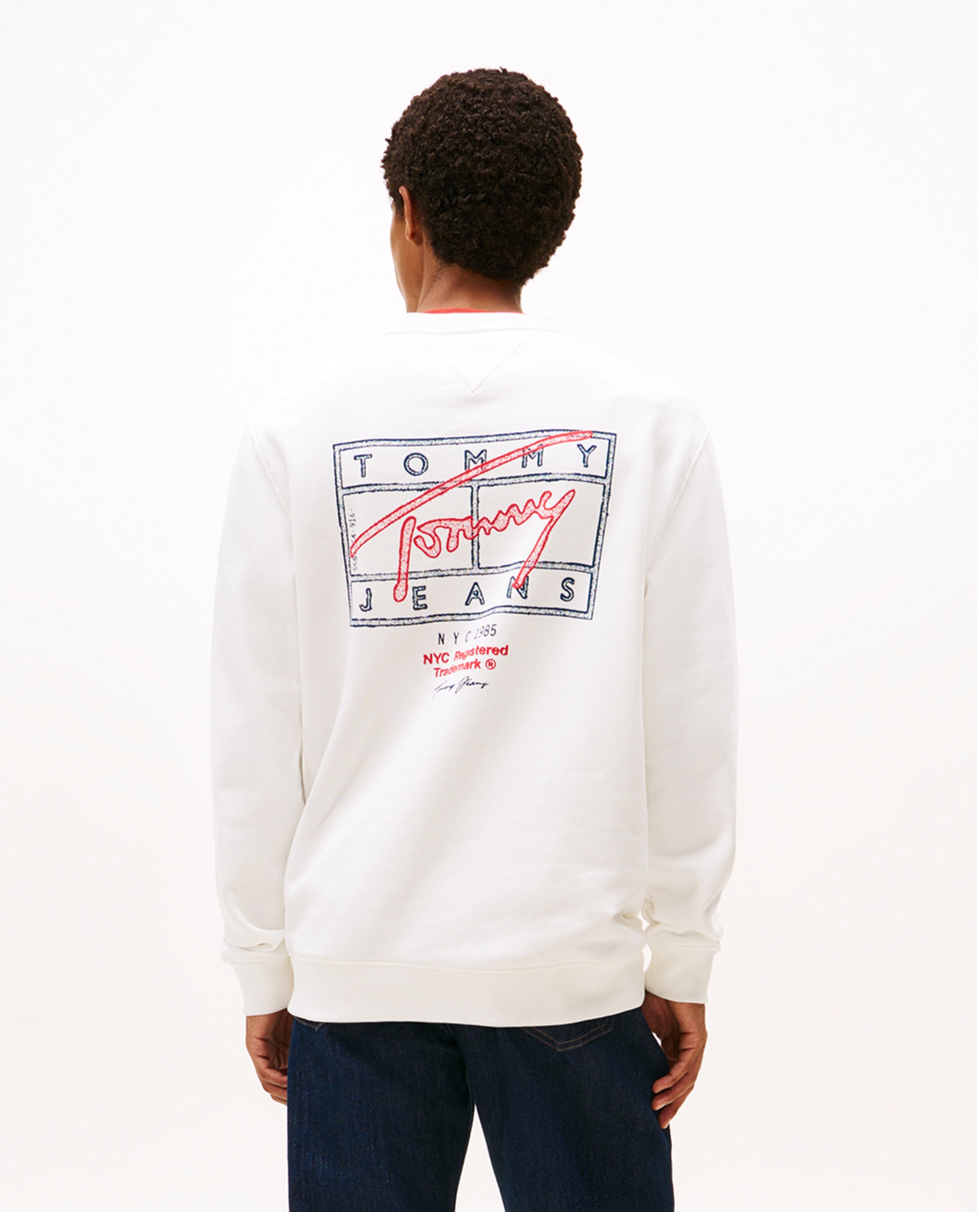 Sweatshirt Regular Fit com Gola Redonda Branco-2