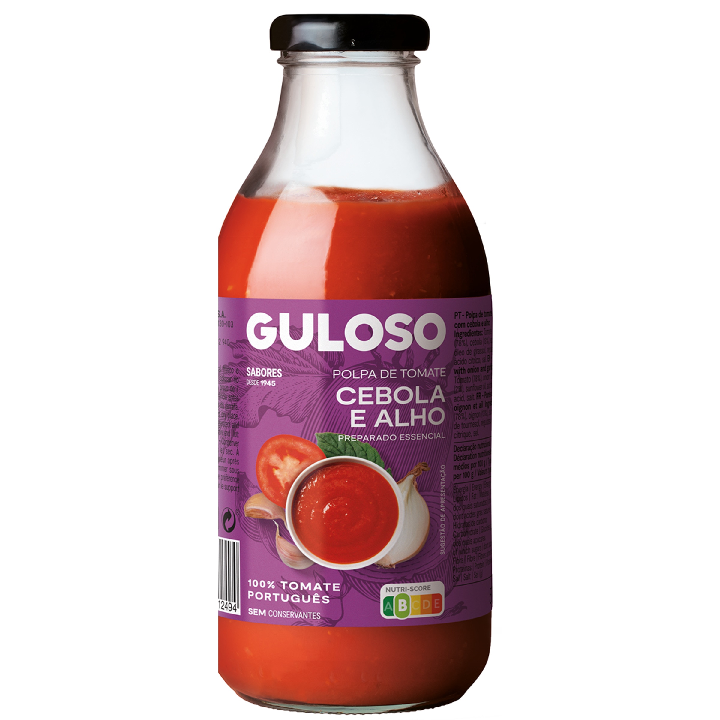 Polpa de Tomate Cebola e Alho garrafa 500 g
