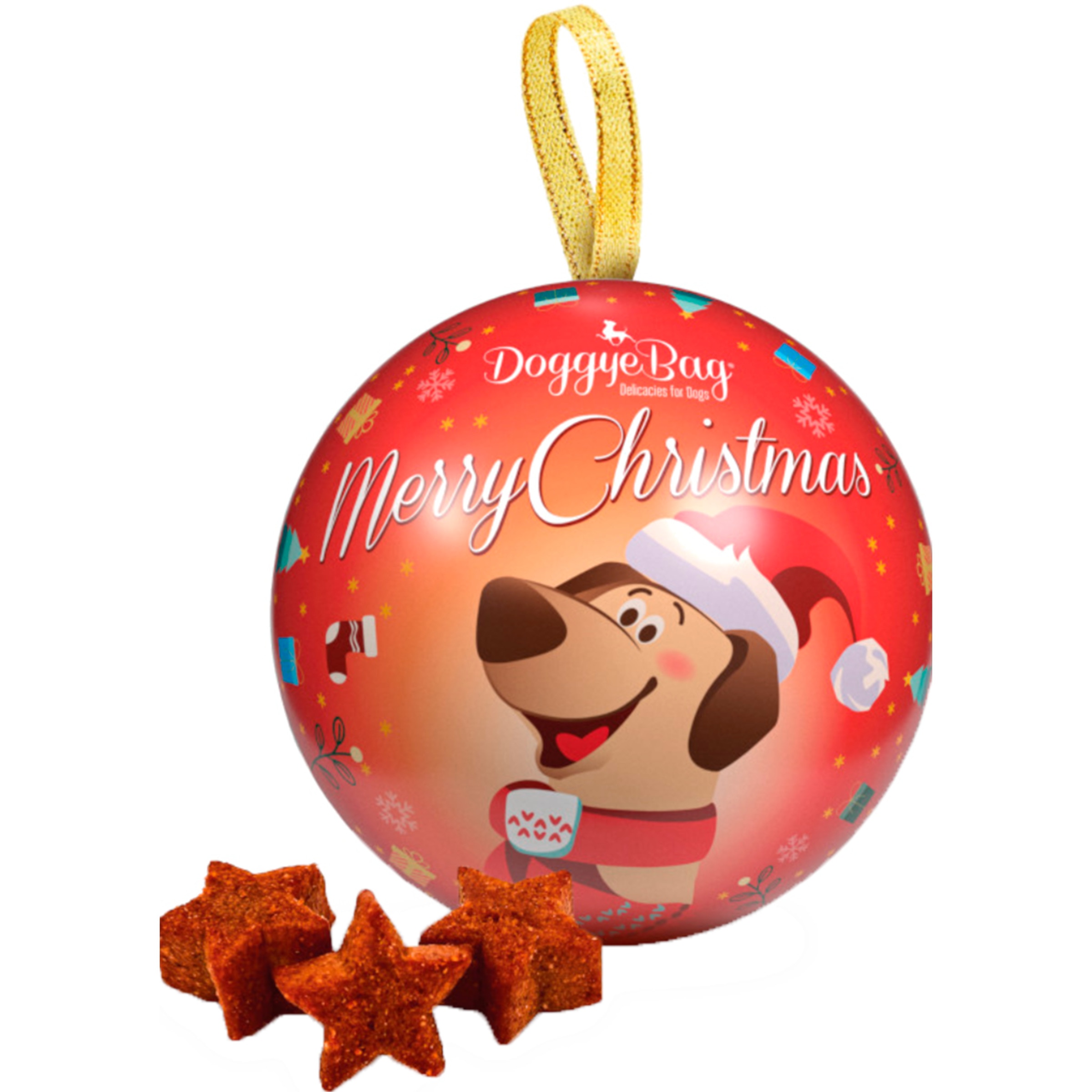 Snack para Cão Bola de Natal embalagem 100 g