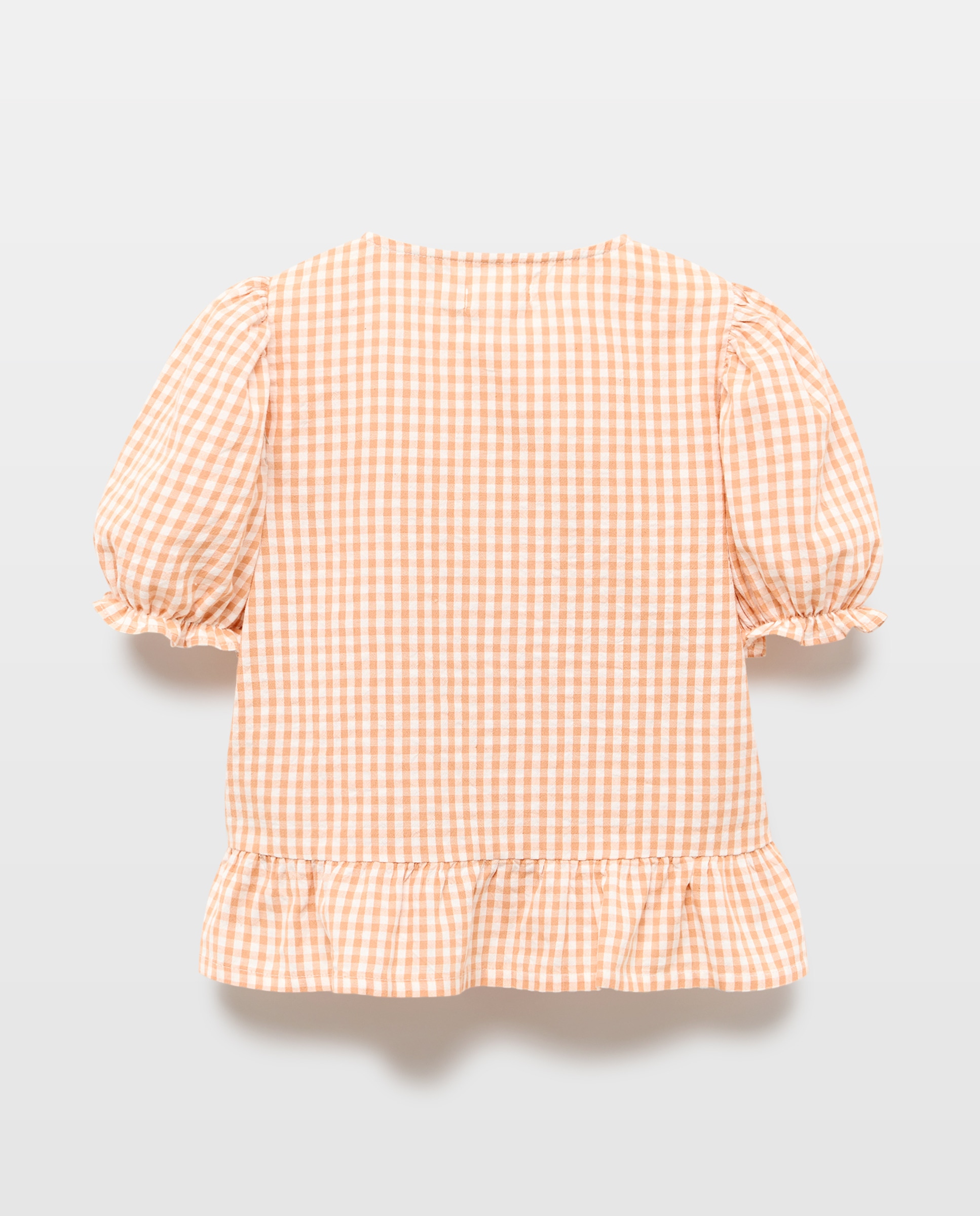 Blusa niña con lazos de rayas Azul pálido-2
