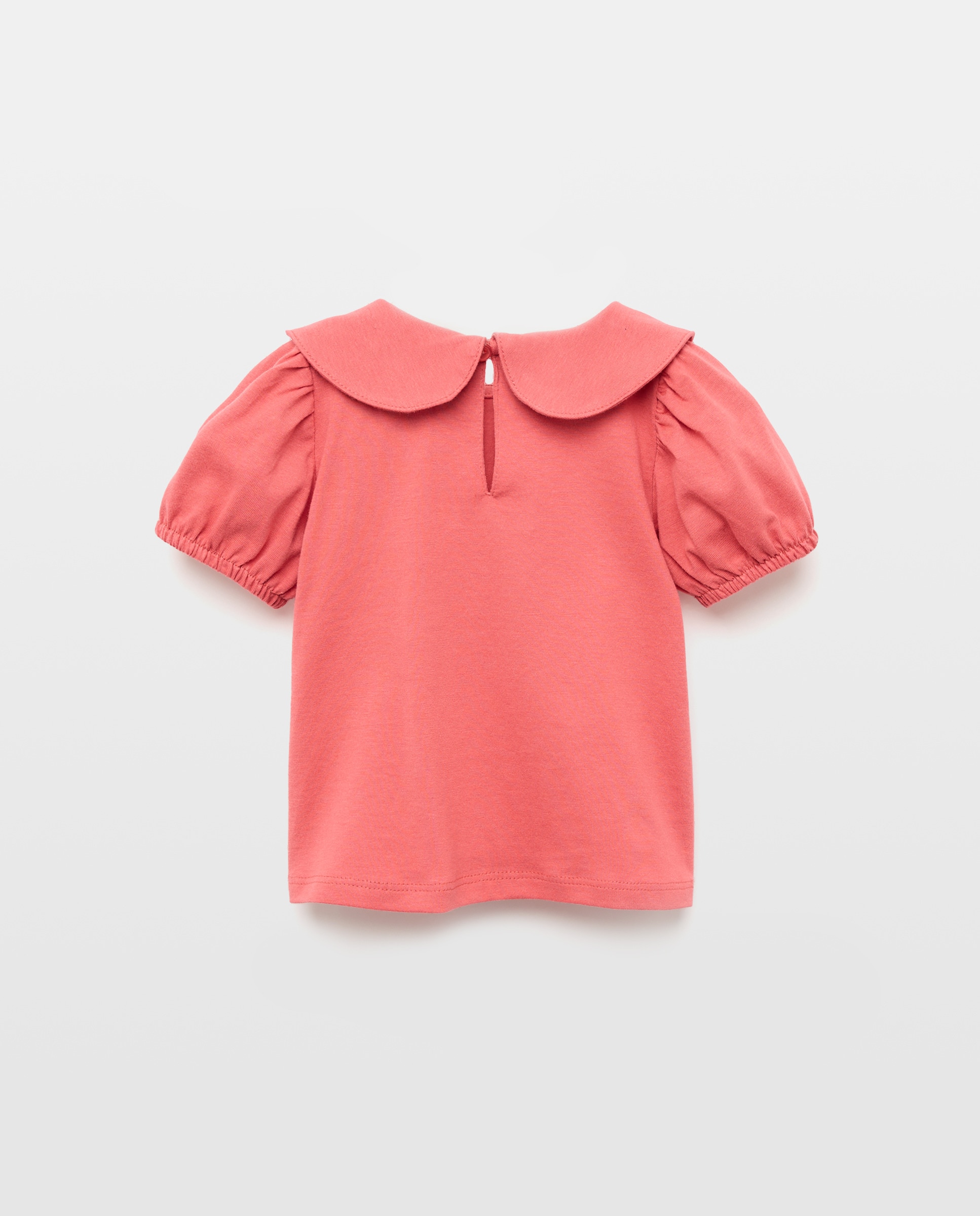 Camiseta bebé niña con manga globo 610 Carmín-2