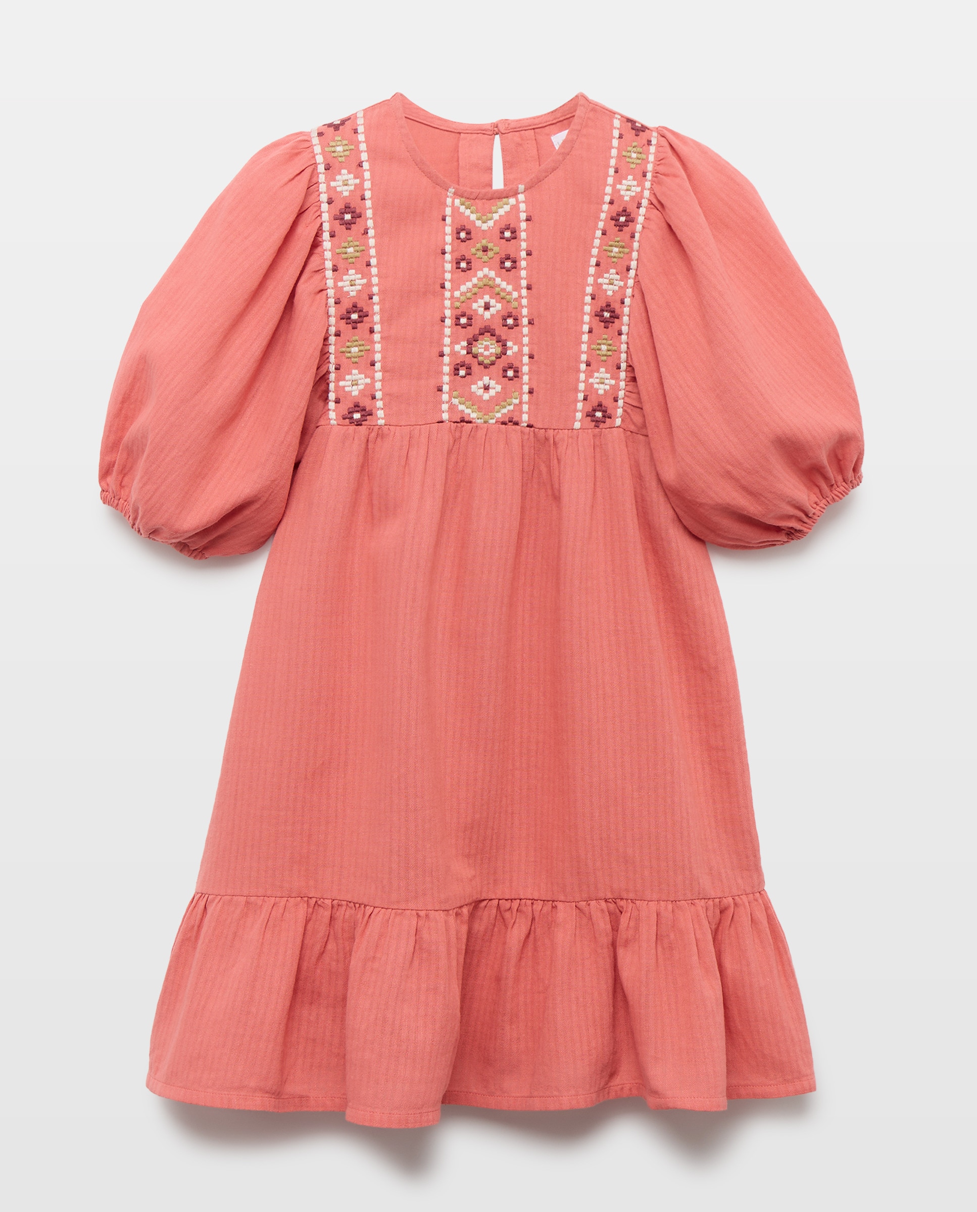 Imagen 0 de Vestido niña de gasa con bordados