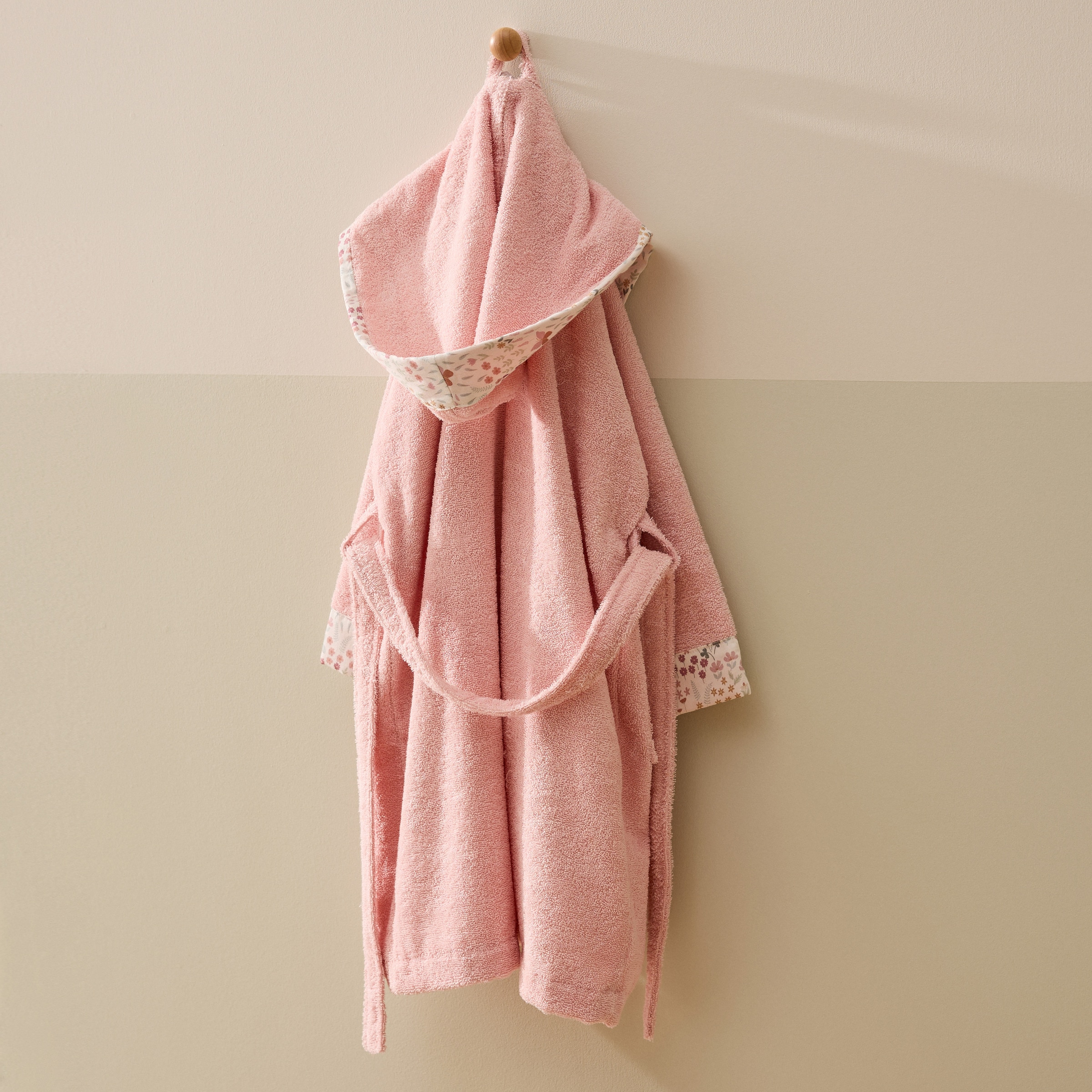 Albornoz infantil algodón 360 gr/m2 Hortense Rosa-1