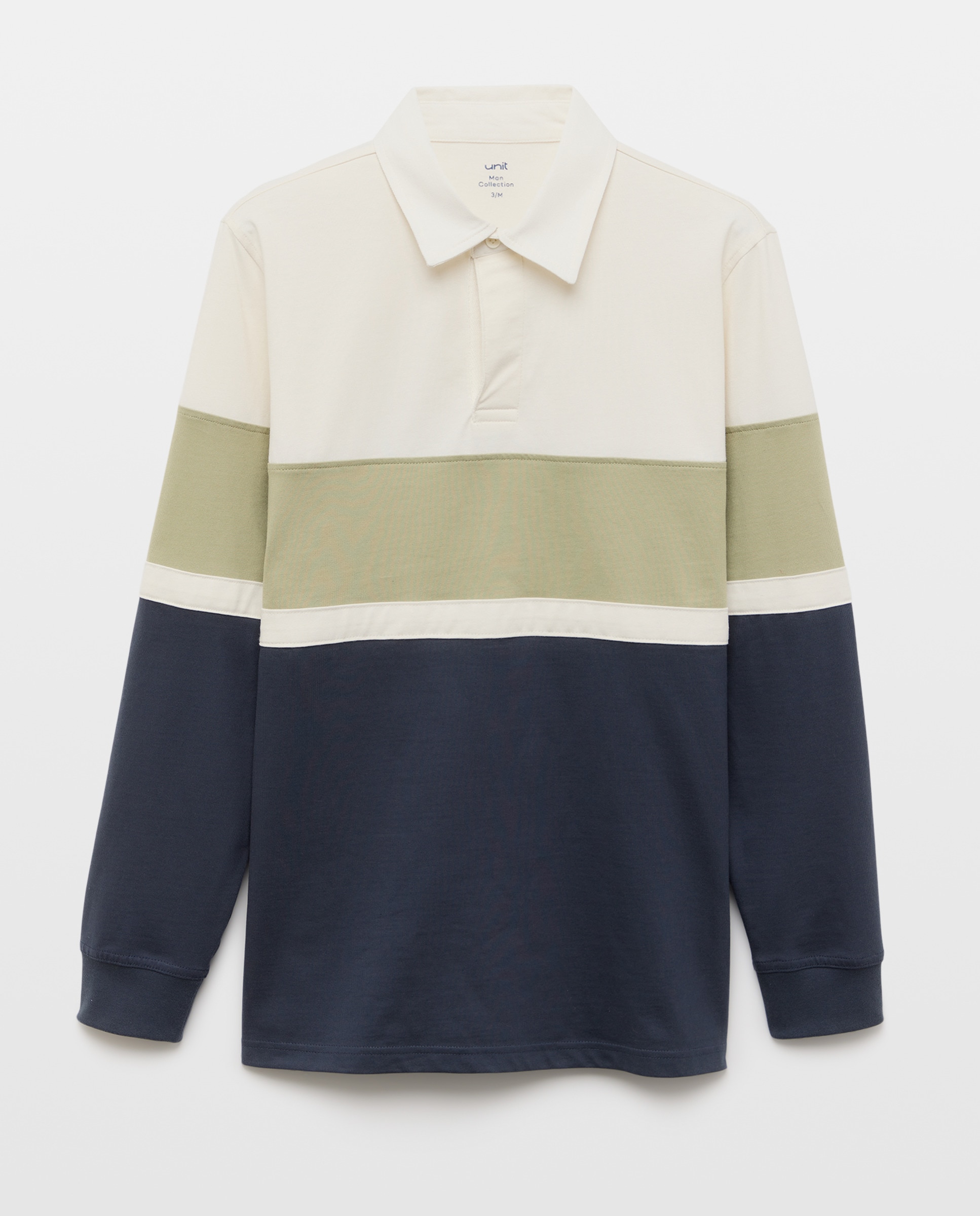 Polo de hombre rugby raya 510 Verde claro-4