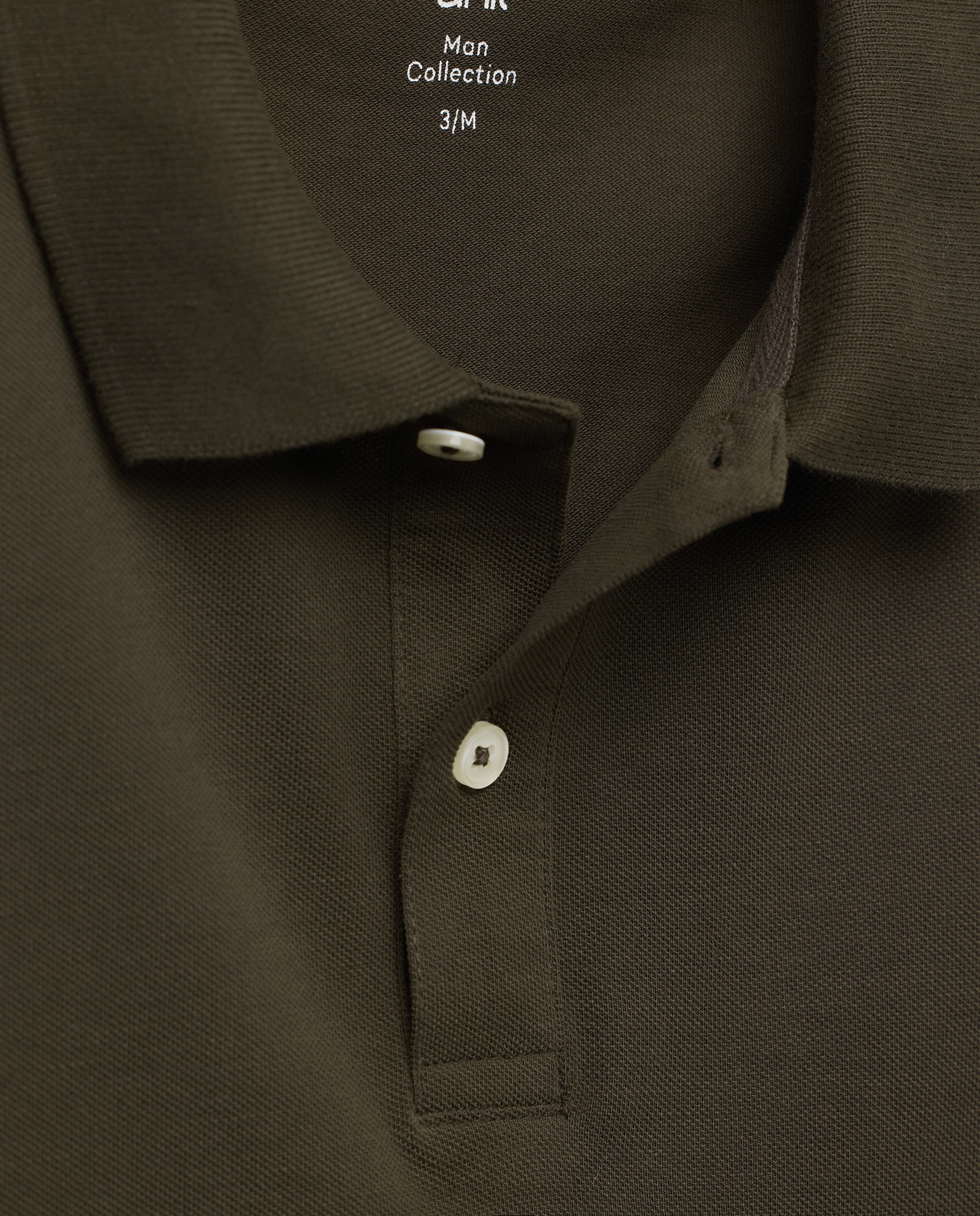 Polo de hombre manga corta pique liso 530 Verde oscuro-5