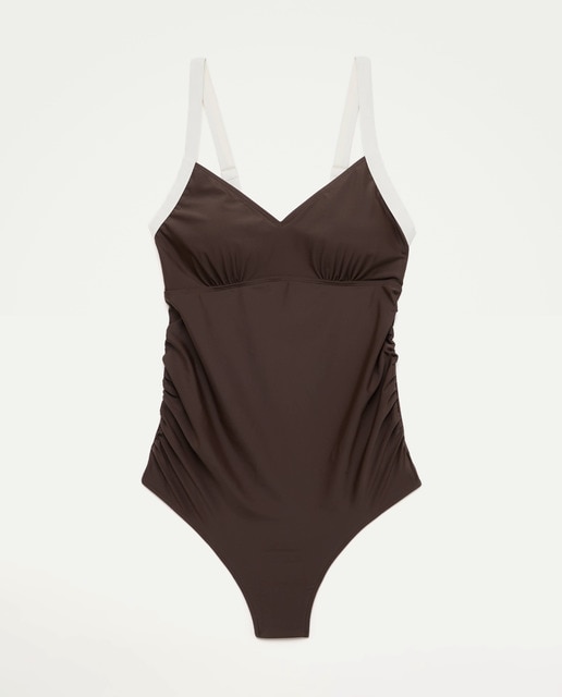 Imagen 0 de Bañador mujer embarazada tirantes contrastre