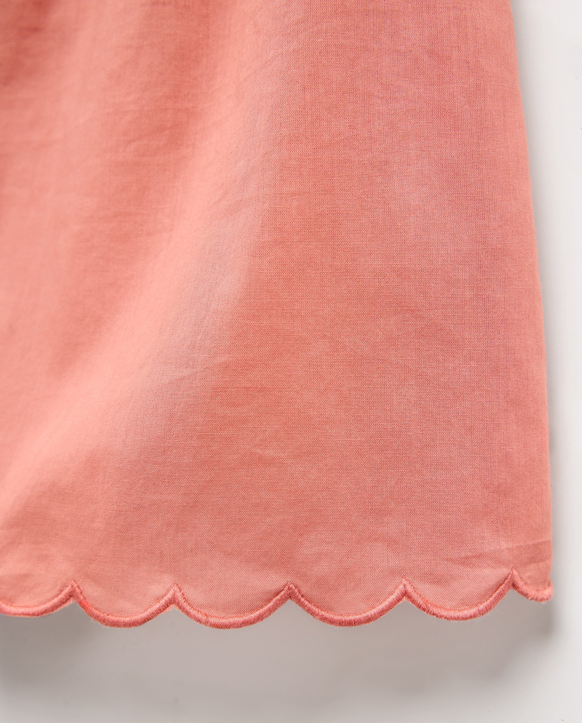 Pijama mujer algodón pechera bordado 260 Salmón-4