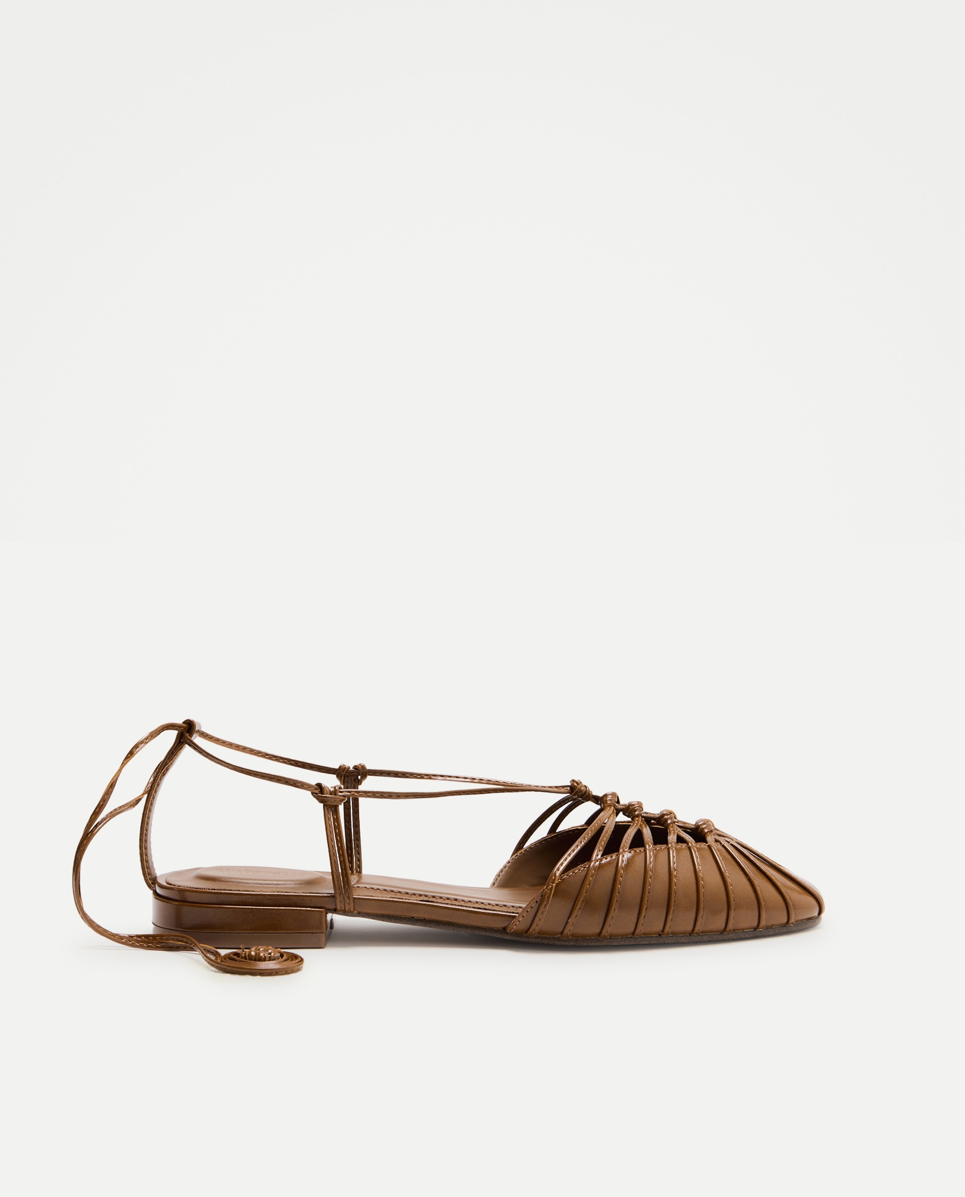 Sapatos Rasos com Nós 560 Azeitona-1