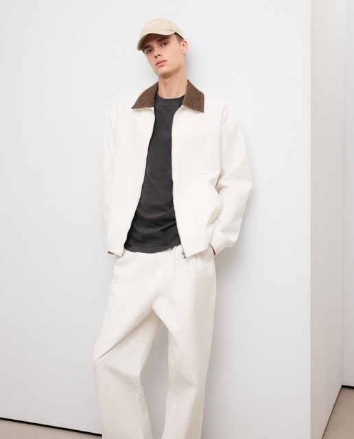 Imagem 0 de Blusão de Algodão com Gola de Bombazina