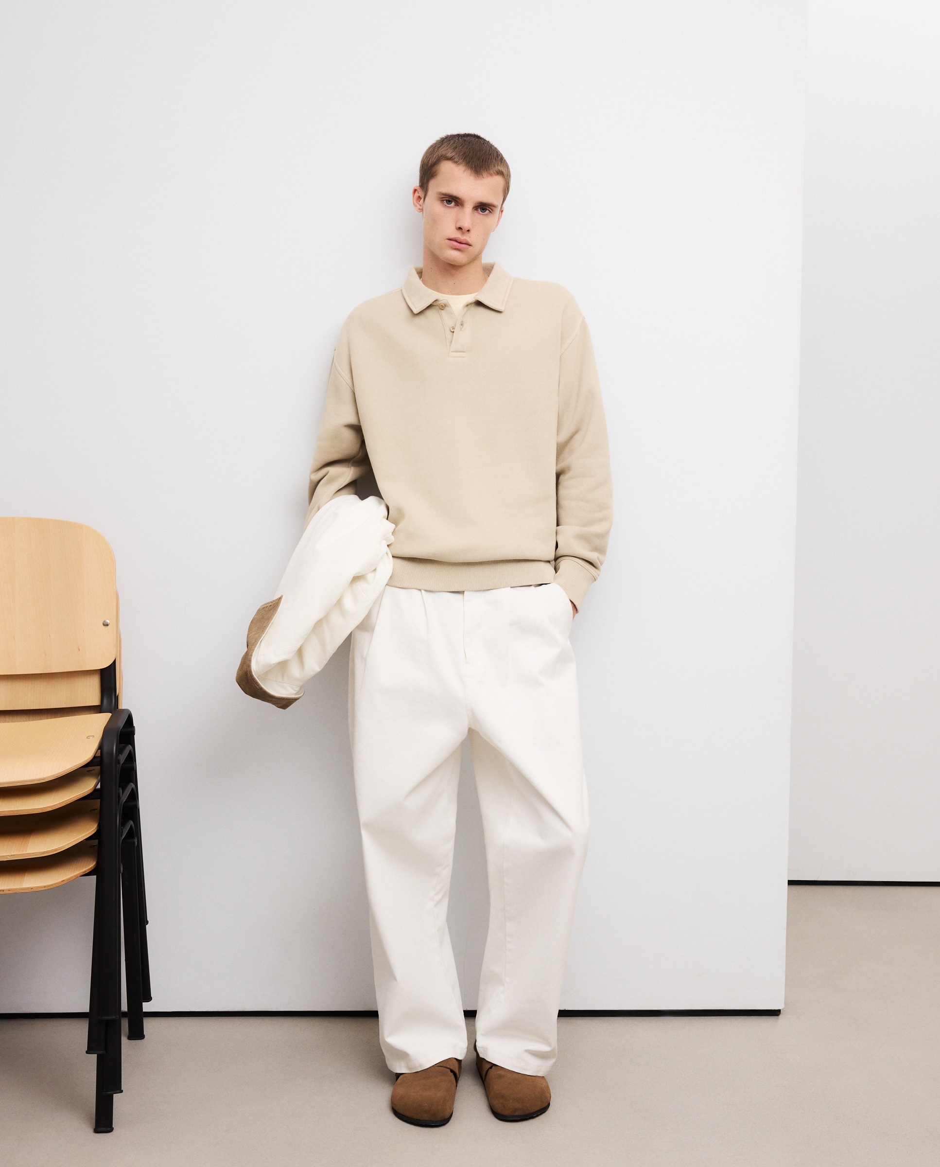 Imagem 0 de Polo Tipo Sweatshirt com Manga Comprida