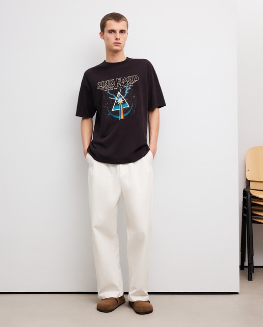 Imagem 0 de T-shirt de Manga Curta com Estampado de Música Pink Floyd