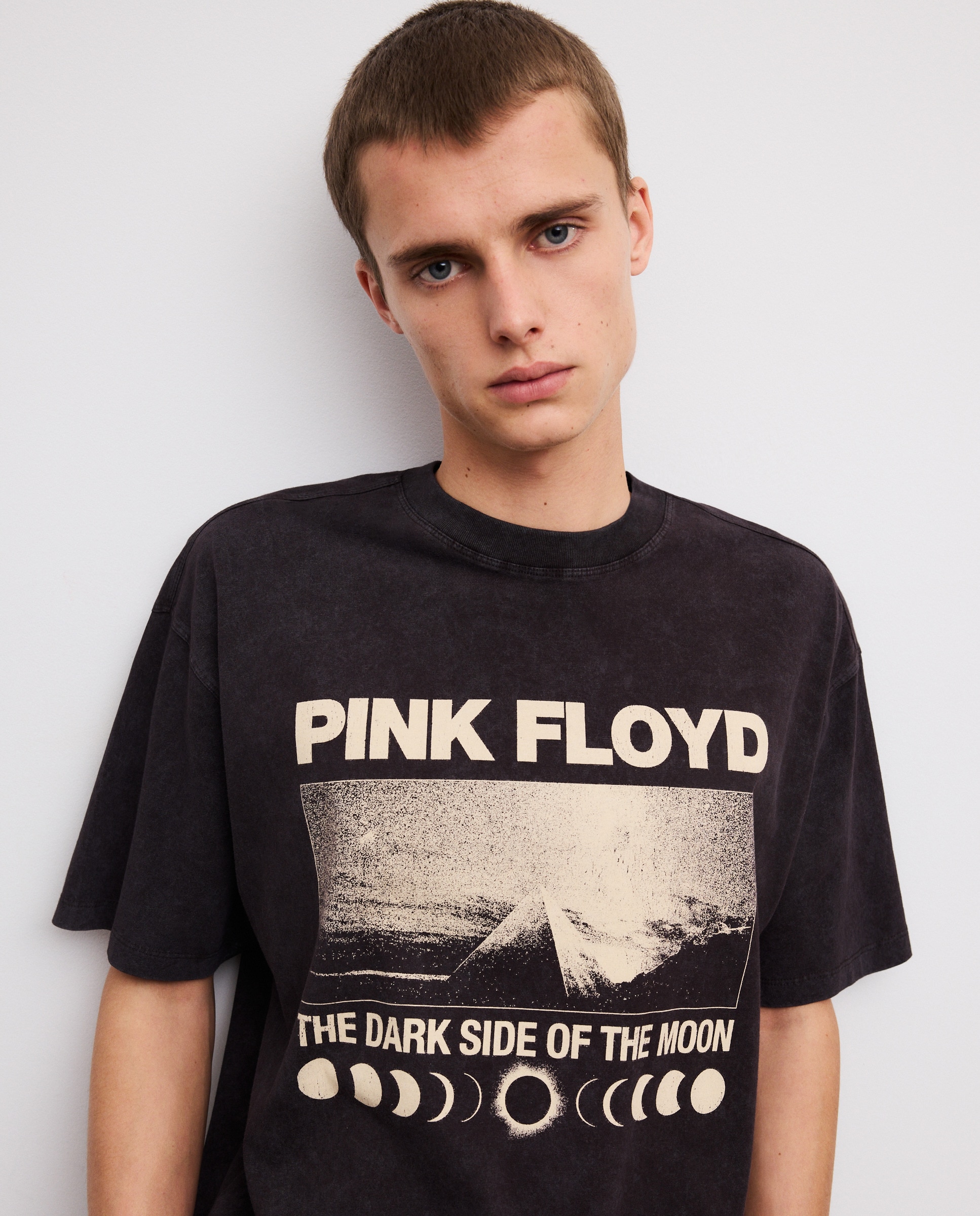 Imagem 0 de T-shirt de Manga Curta com Estampado de Música Pink Floyd