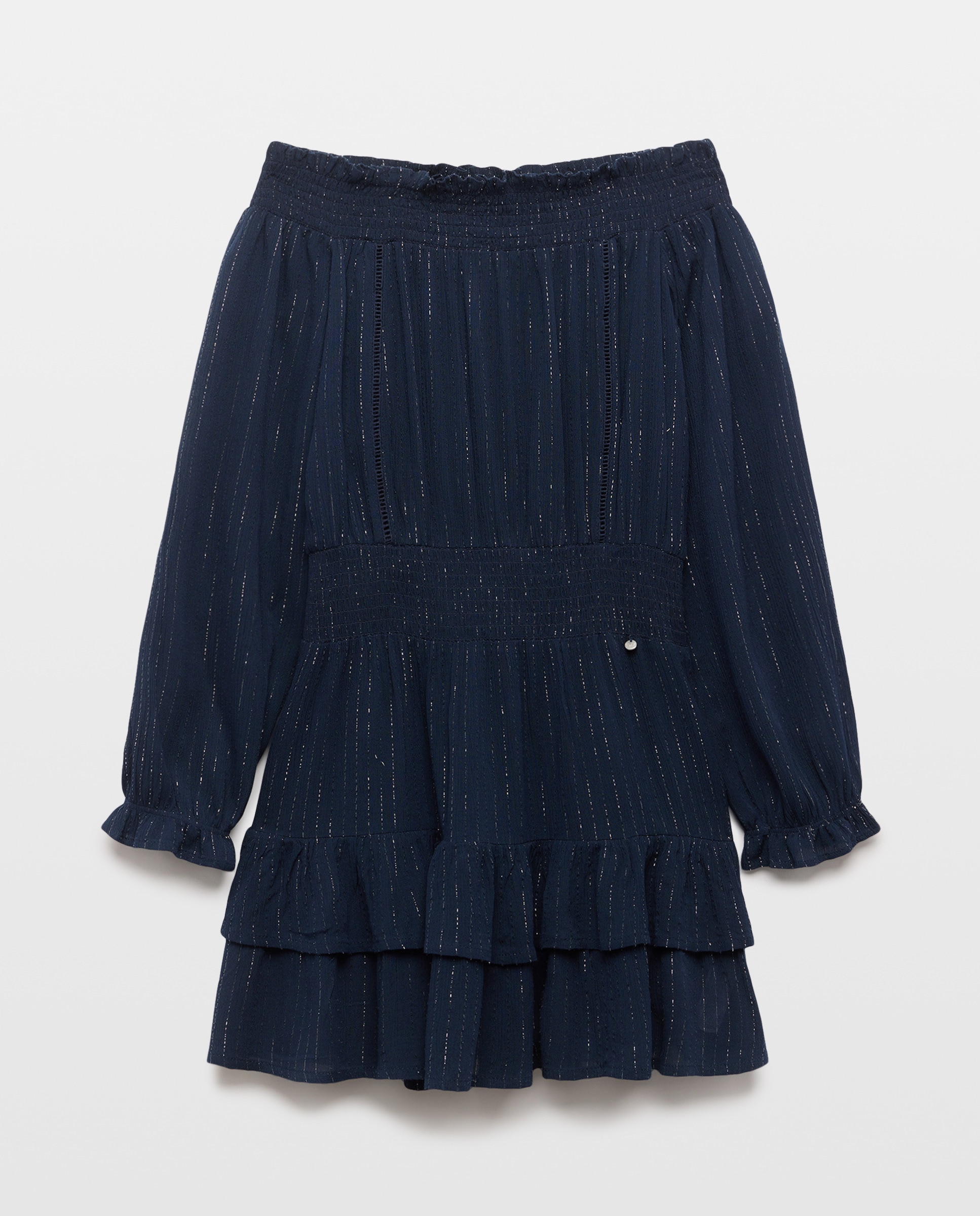 Vestido Liso Comprido Azul-marinho-4