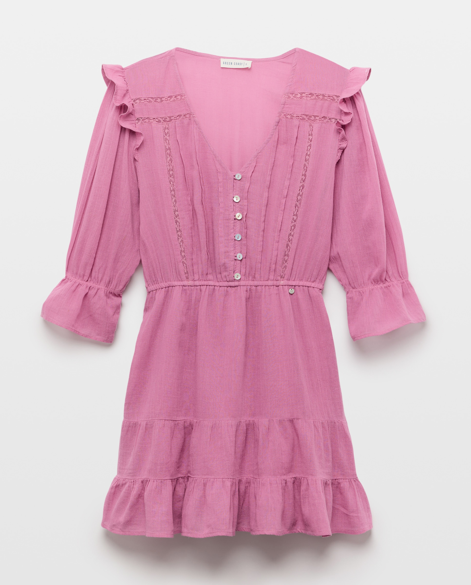 Vestido curto com botões 283 Lavanda-4