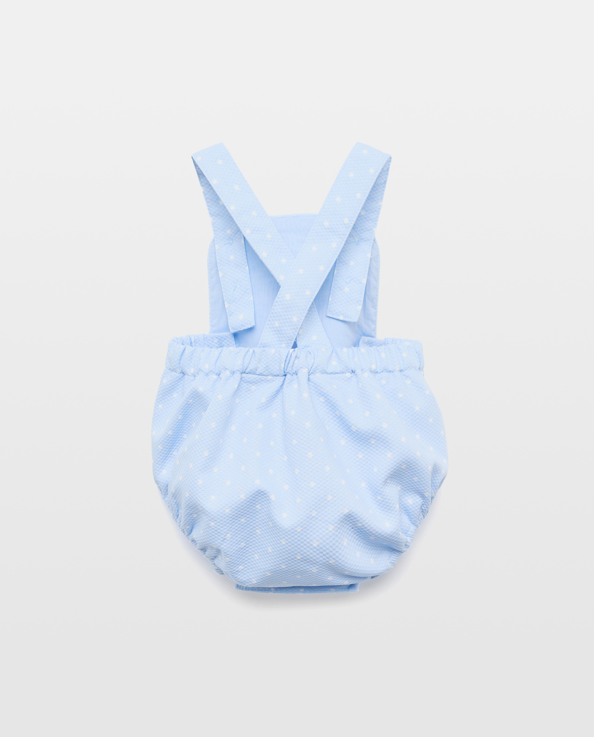 Babygrow de Alças Piqué de Bebé Azul-2