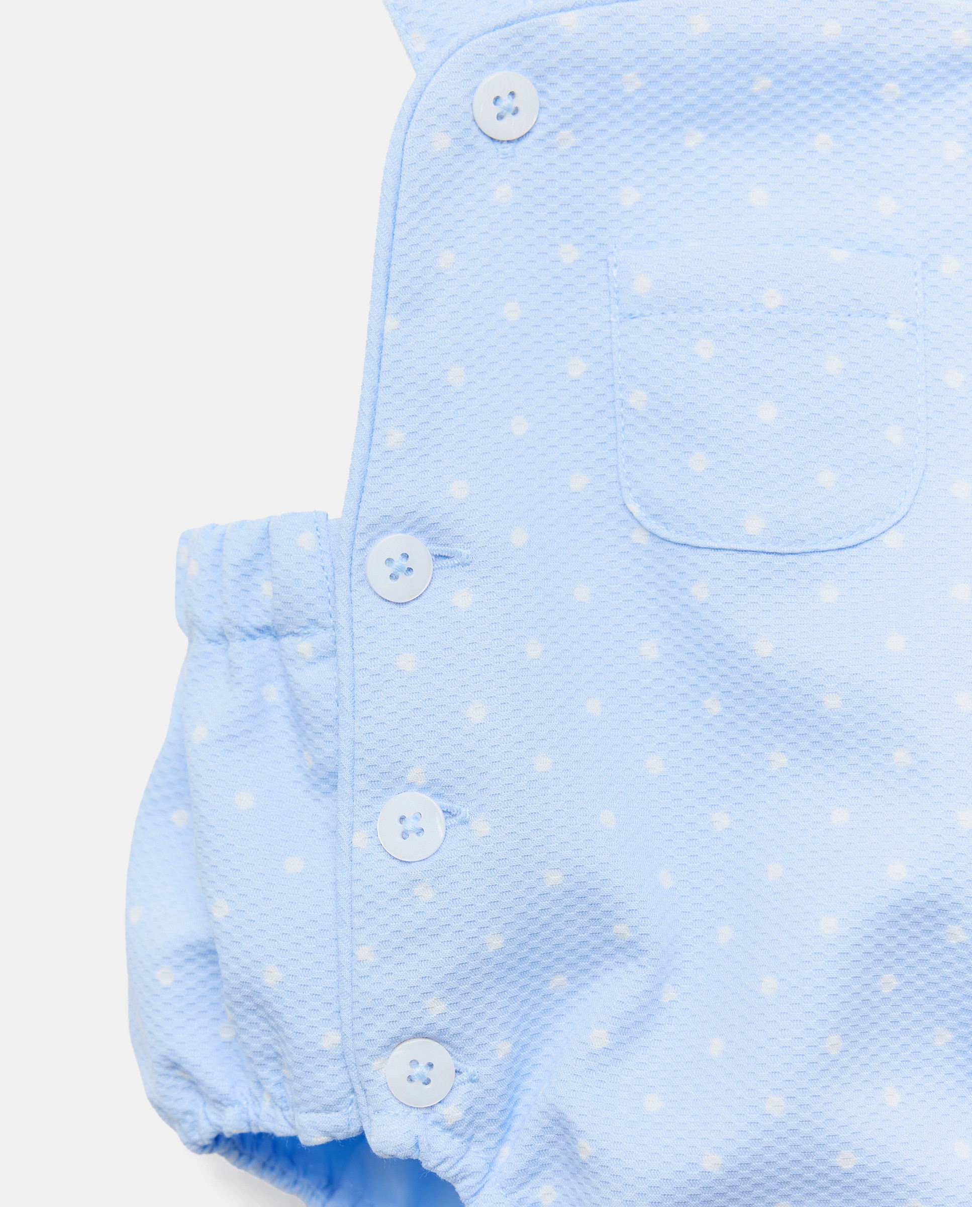 Babygrow de Alças Piqué de Bebé Azul-3
